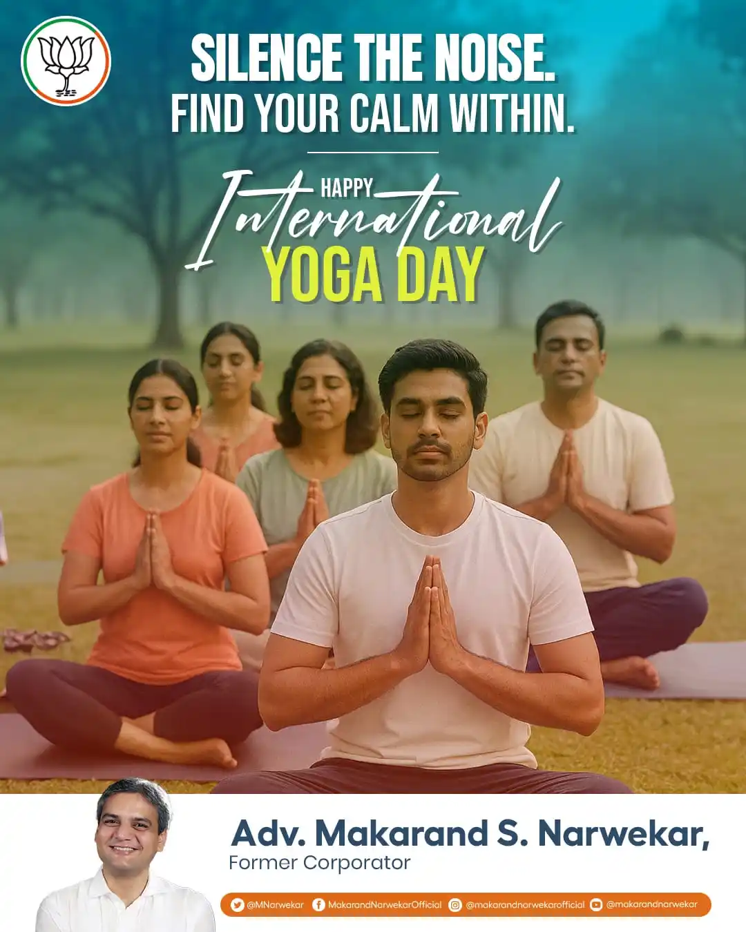 Image from Makarand Narwekar: Yoga teaches us progression, much like building a stronger society. Em...