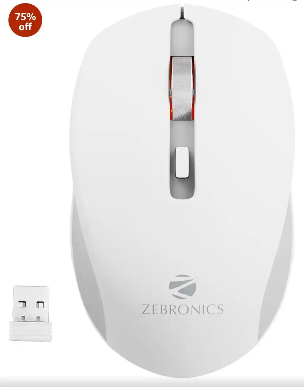 Image from Great Deals Hub PRO: ZEBRONICS ZEB-JAGUAR Wireless Mouse @299 https://amzn.to/4lk8zD2...