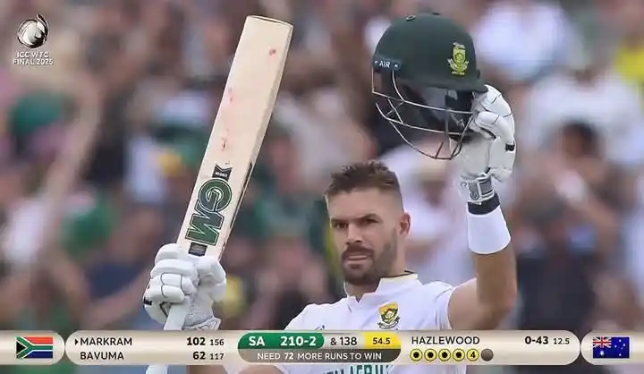 Image from 𝑺𝑳 𝑪𝑹𝑰𝑪 𝑰𝑵𝑭𝑶©🏏♥️🇱🇰: 🚨 156-ball TON💥 Aiden Markram සිය ටෙස්ට් ක්රිකට් දිවියේ 8 වෙනි ශත...