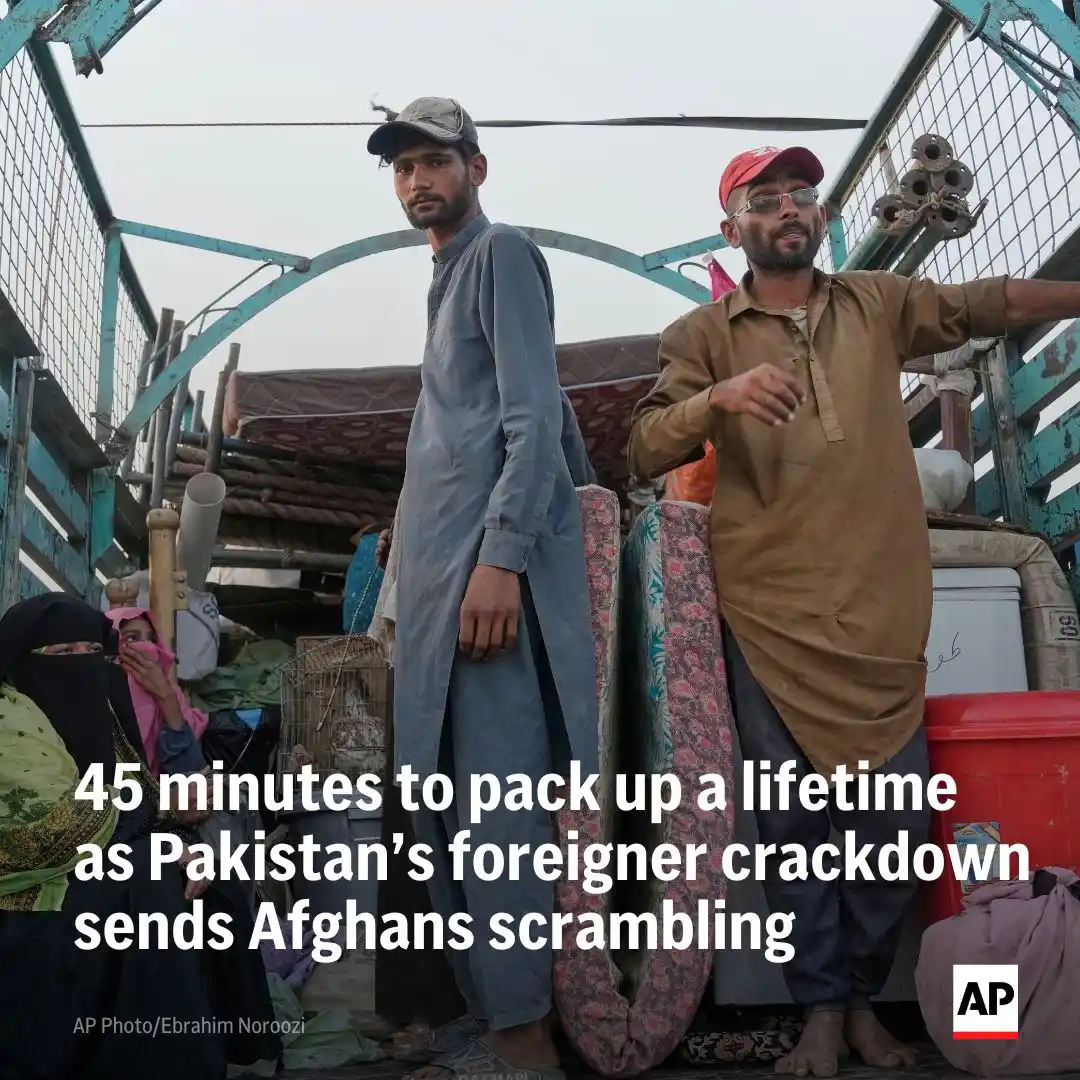 Image from AP News: A nationwide crackdown on foreigners Pakistan says are living in the c...