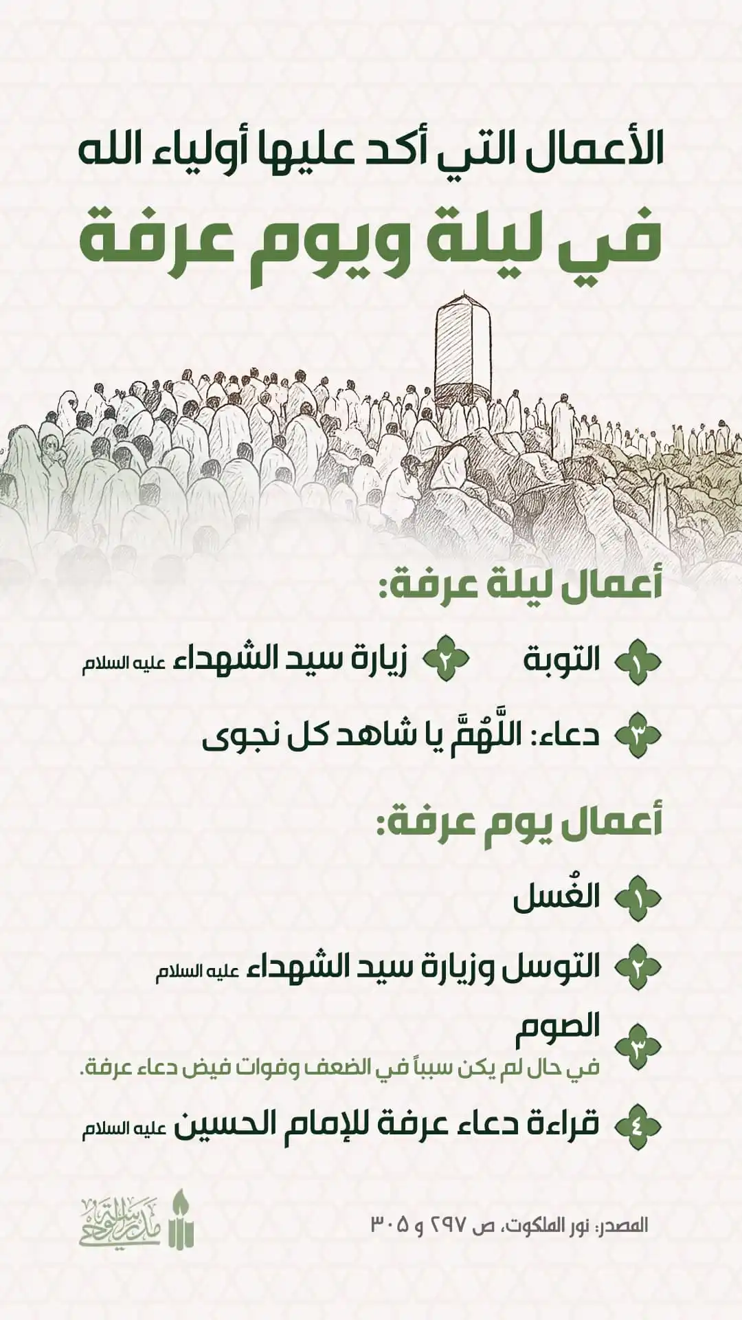 Image from مدرسة الوحي | Madrasat Alwahy: 💠 الأعمال المؤكدة في ليلة ويوم عرفة <a class="text-blue-500 hover:un...