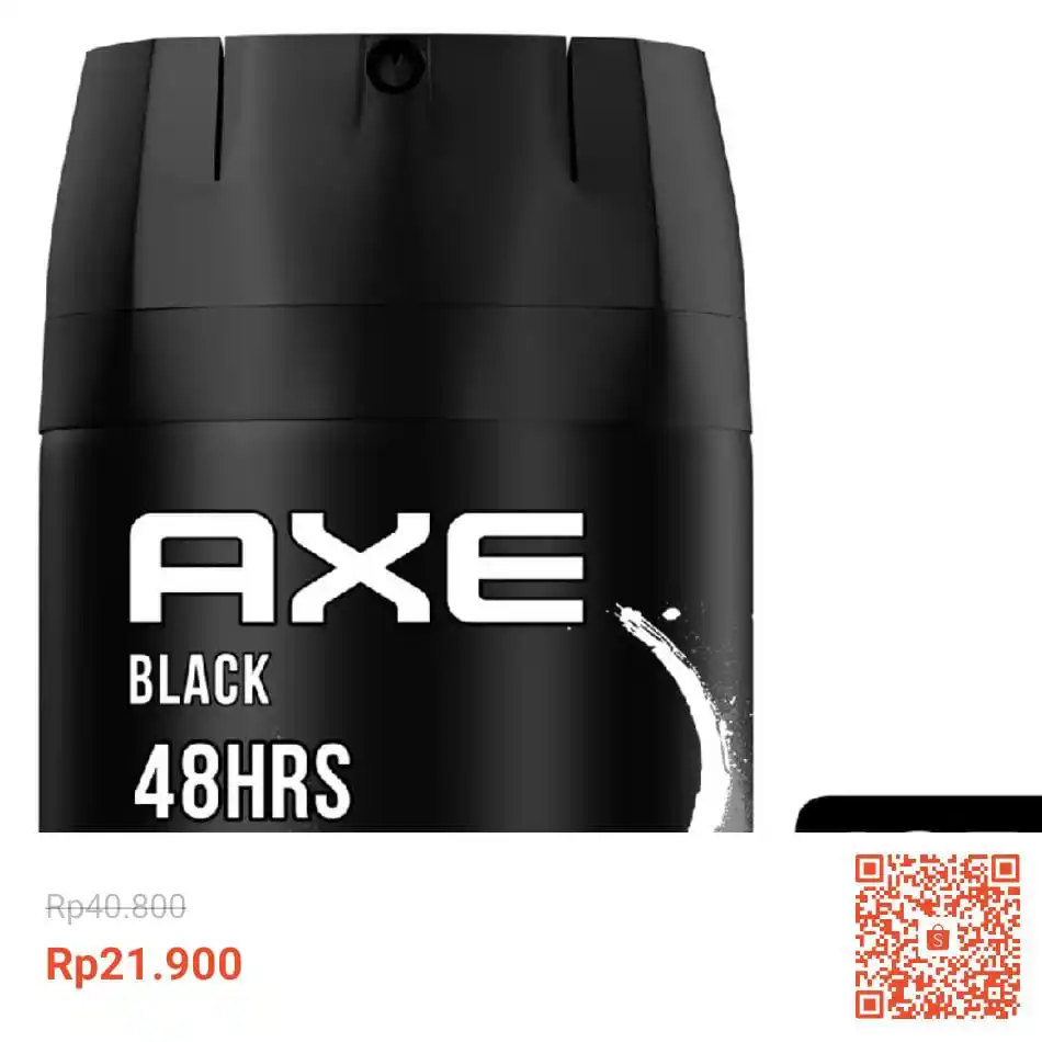 Image from Racun Shopee (Papa Shopee): AXE MEN DEODORANT BODY SPRAY BLACK 135ML https://s.shopee.co.id/2qI...
