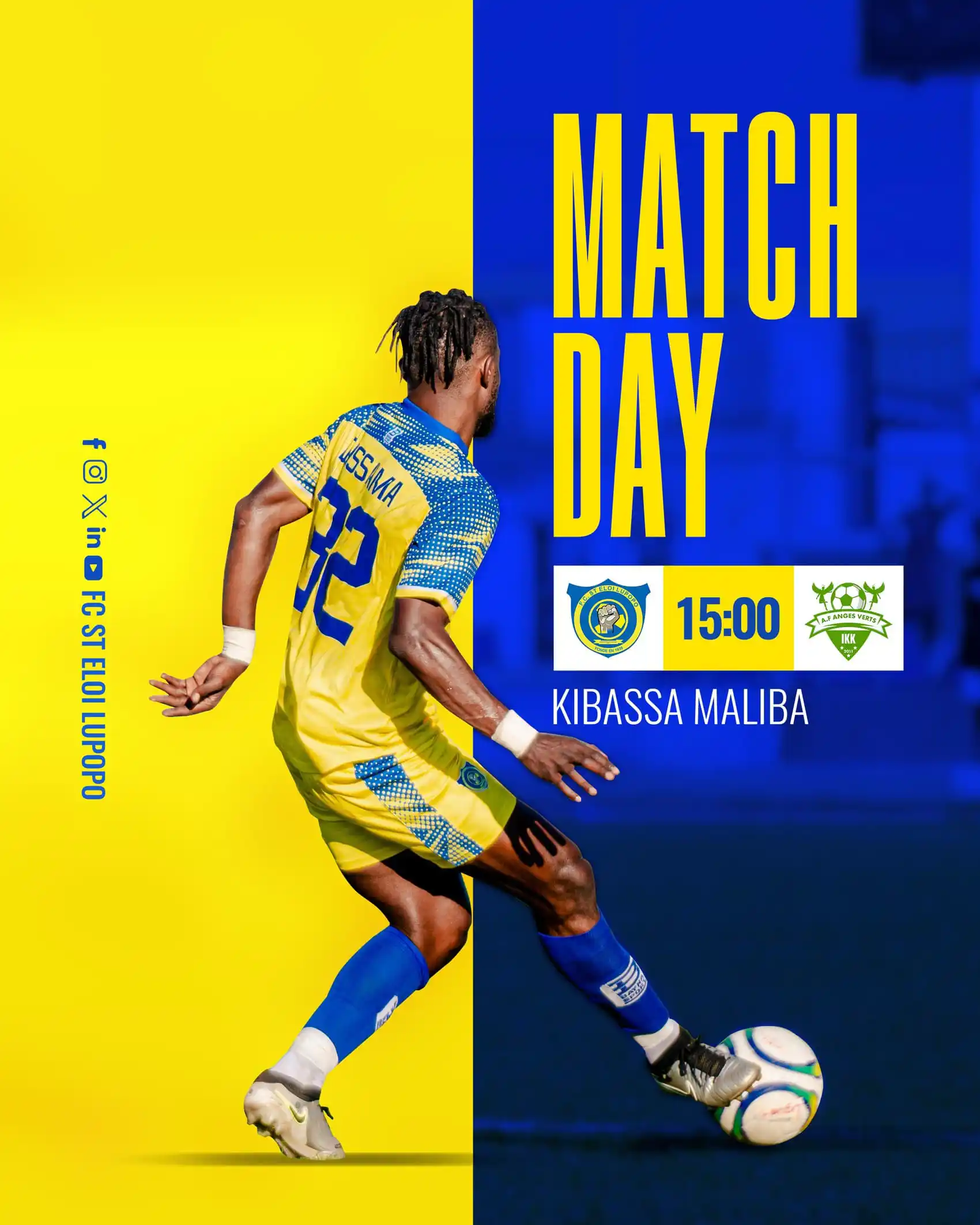 Image from FC Saint Eloi Lupopo: ⚔️C'est le jour du match 🆚 AF Anges Verts 🏆 Illicocash Ligue1 ⚽️ �...