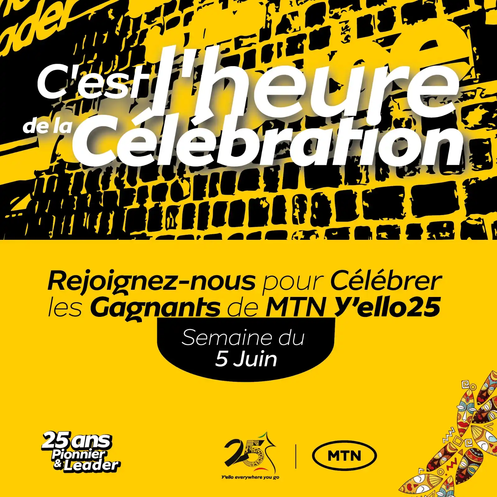 Image from MTN Cameroon: Cette semaine, on célèbre comme il se doit nos gagnants des 25 ans dan...