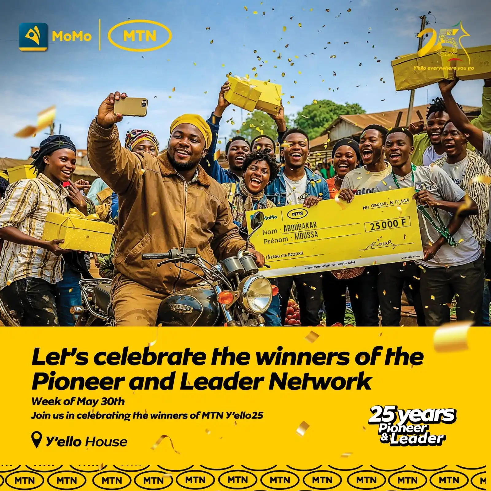 Image from MTN Cameroon: Congratulations to our champions of the Pioneer and Leader Network!   ...