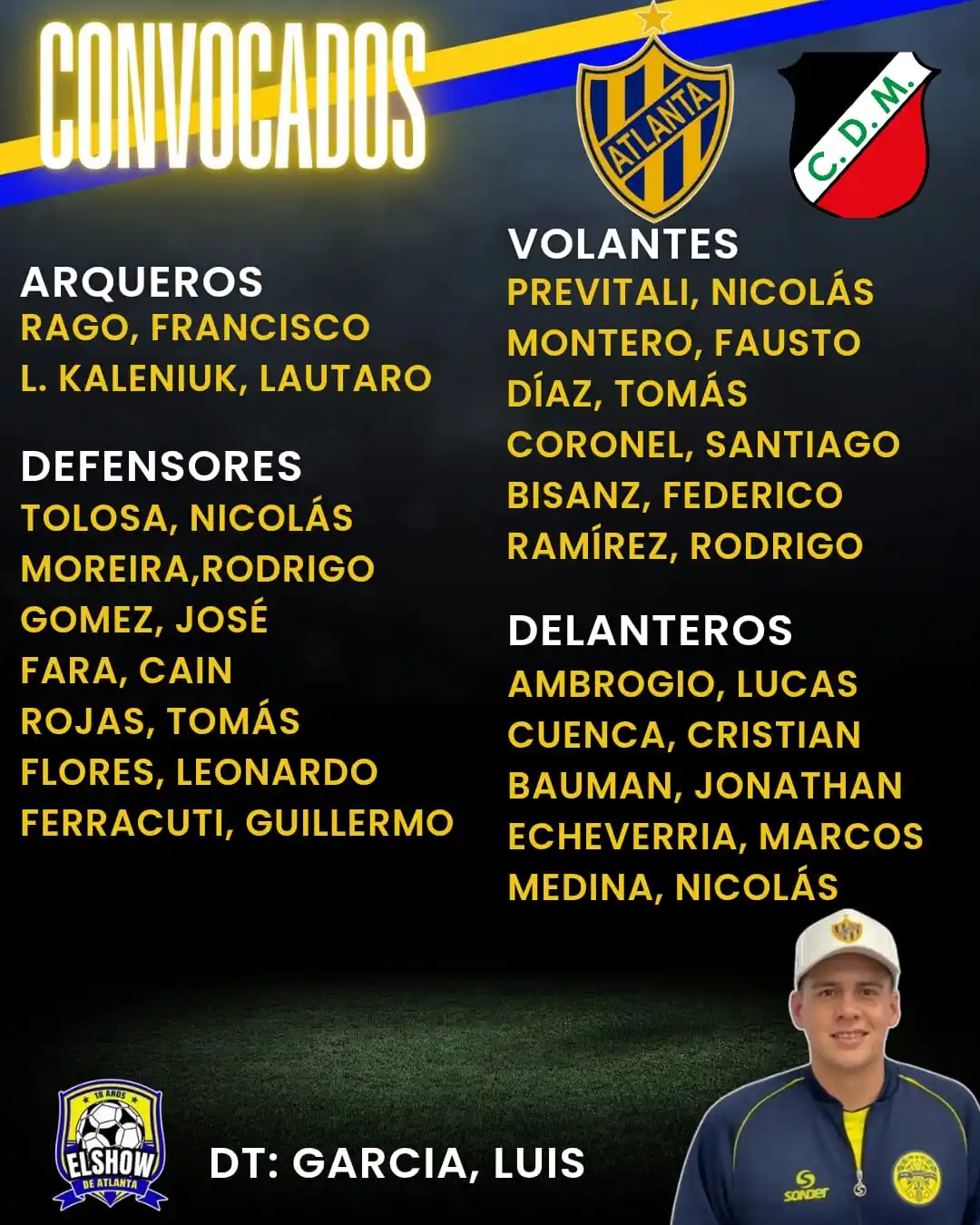 Image from EL SHOW DE ATLANTA: Convocados por Luis Garcia para la visita de <a class="text-blue-500 h...