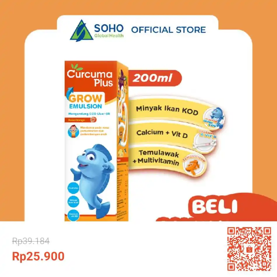 Image from Racun Shopee (Papa Shopee): Curcuma Plus Grow Emulsion Suplemen/Vitamin Anak Untuk Pertumbuhan Dan...