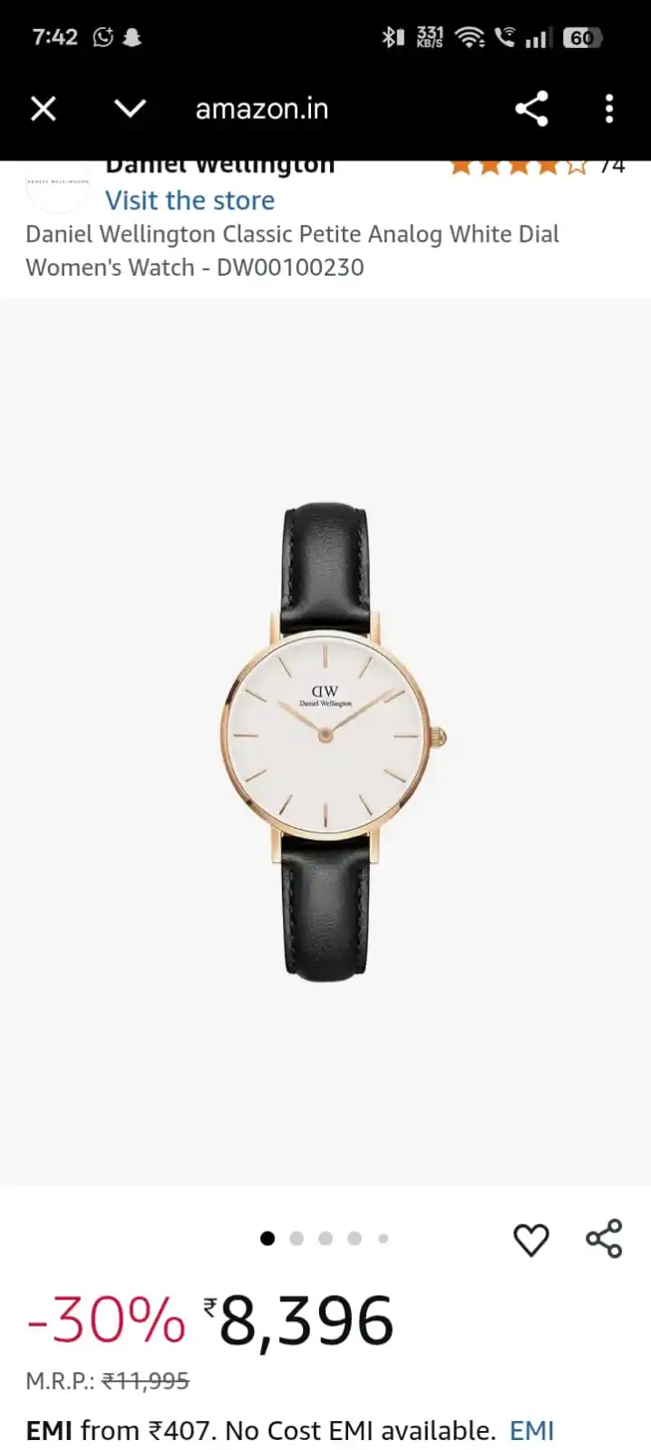Image from Aaimz Enterprises: Daniel Wellington Size : 28mm MRP : 12000 Offer Price : 1500 For Onl...