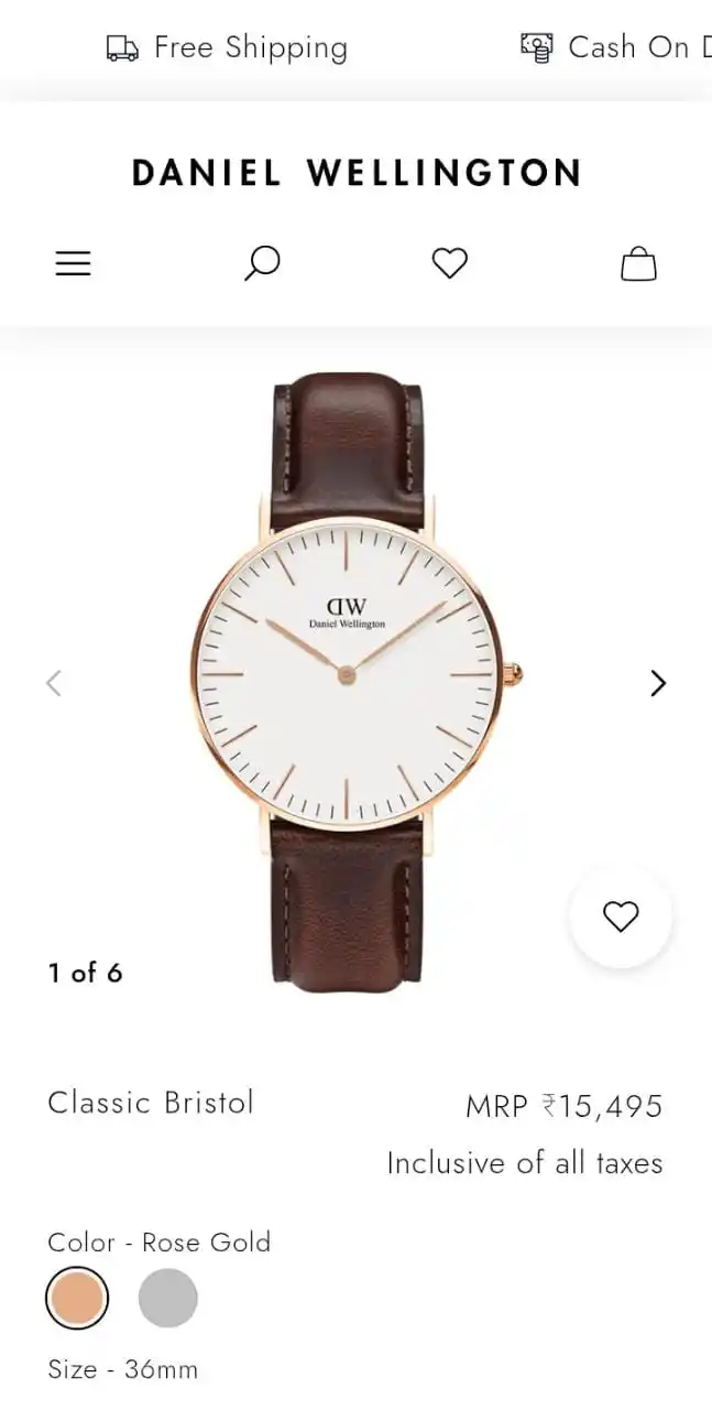 Image from Aaimz Enterprises: Daniel Wellington Size : 36mm MRP : 15500 Offer Price : 2000 For Onl...
