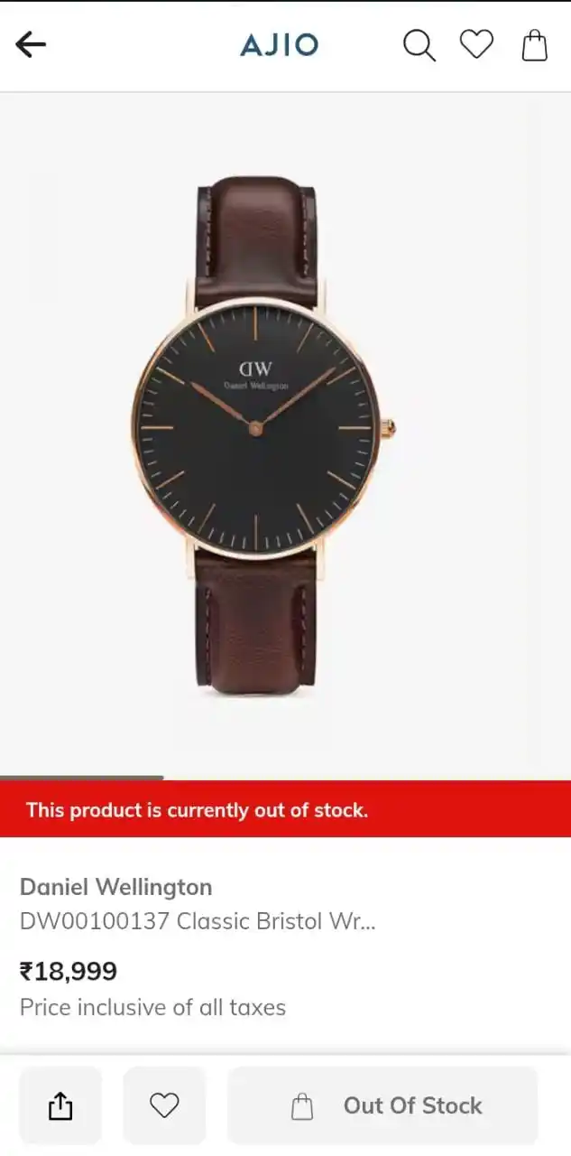Image from Aaimz Enterprises: Daniel Wellington Size : 36mm MRP : 19000 Offer Price : 2000 For Onl...