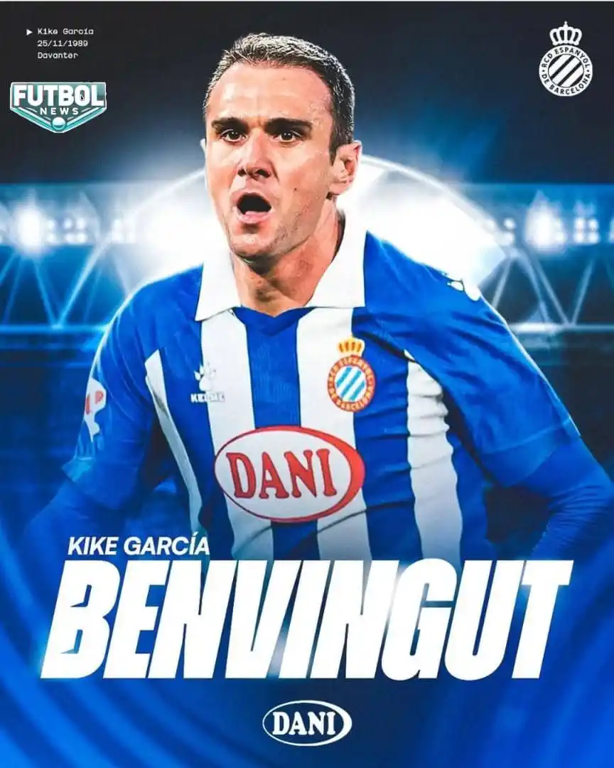 Image from 𝙁𝙐𝙏𝘽𝙊𝙇 𝙉𝙀𝙒𝙎                      CANAL OFFICIAL: 🇪🇸¡Kike García es nuevo jugador del RCD Espanyol de Barcelona!🇪🇸 E...