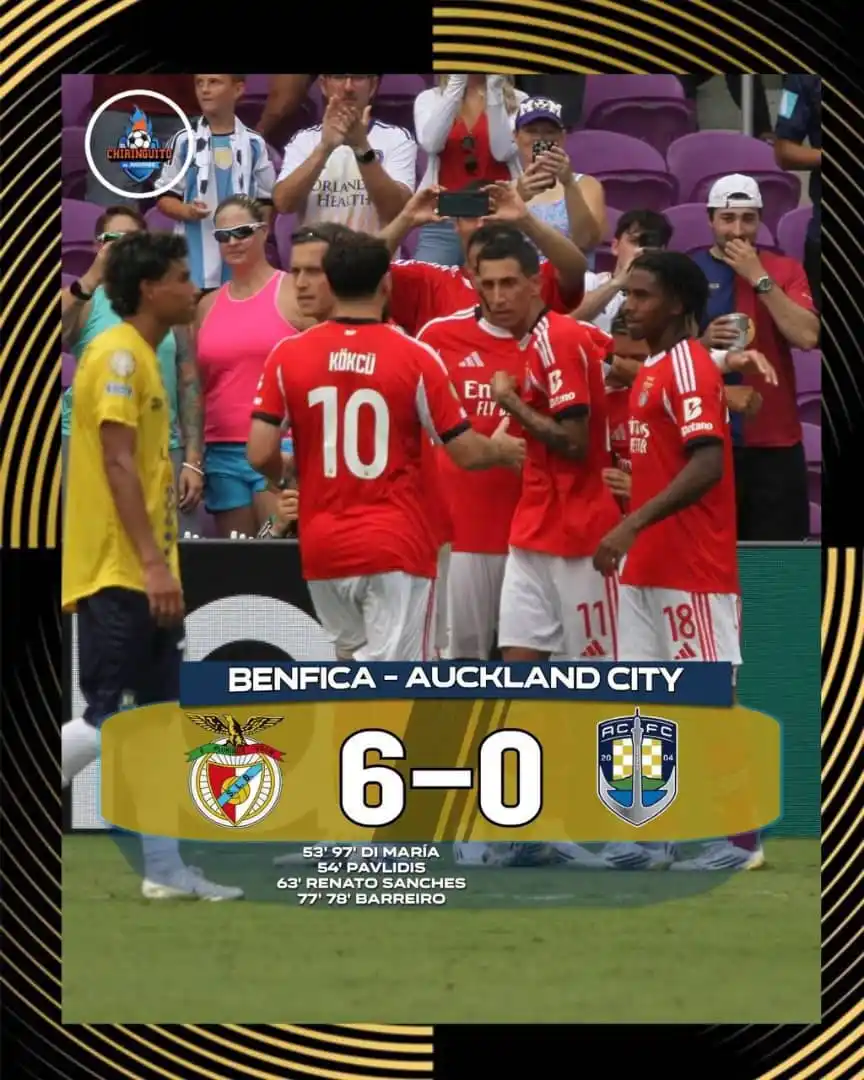 Image from 𝙁𝙐𝙏𝘽𝙊𝙇 𝙉𝙀𝙒𝙎 CANAL OFFICIAL: ✔️🏆 ¡FINAAAL! El conjunto portugués golea al Auckland City. 🇵🇹 Be...