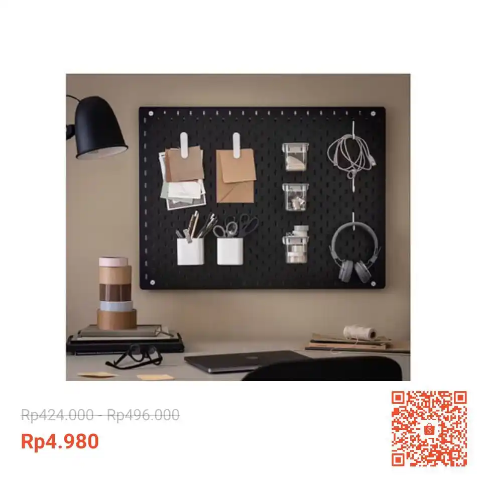 Image from Racun Shopee (Papa Shopee): Gercep Pegboard 60 X 120 Cm Serbaguna Hemat Ruang    https://s.shopee....