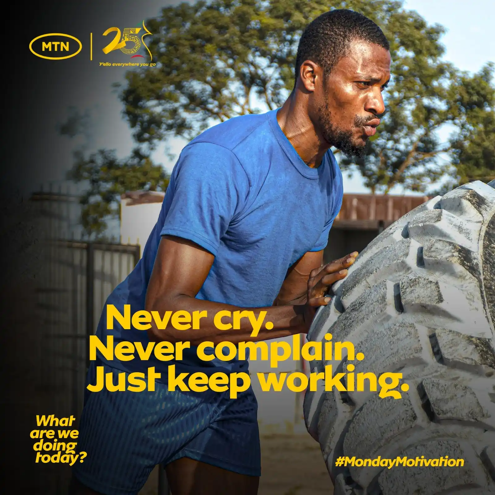 Image from MTN Cameroon: Get up, it’s time to go to work. Wishing everyone a great start to the...