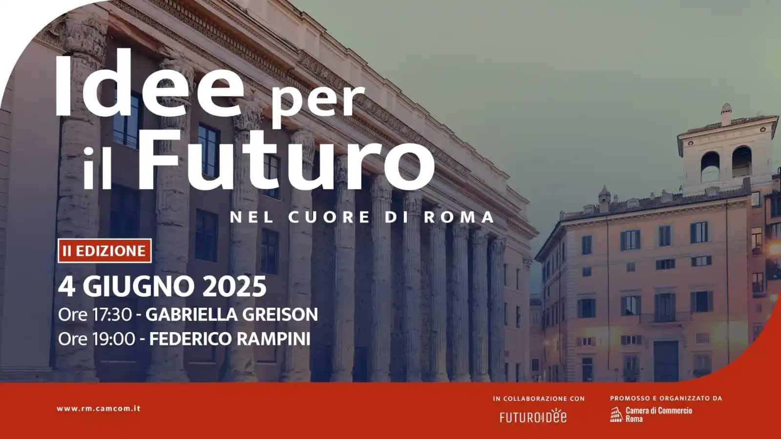 Image from Camera di Commercio Roma: *IDEE PER IL FUTURO: PROGRAMMA 4 GIUGNO*  🌍 Nel cuore di Roma, prende...