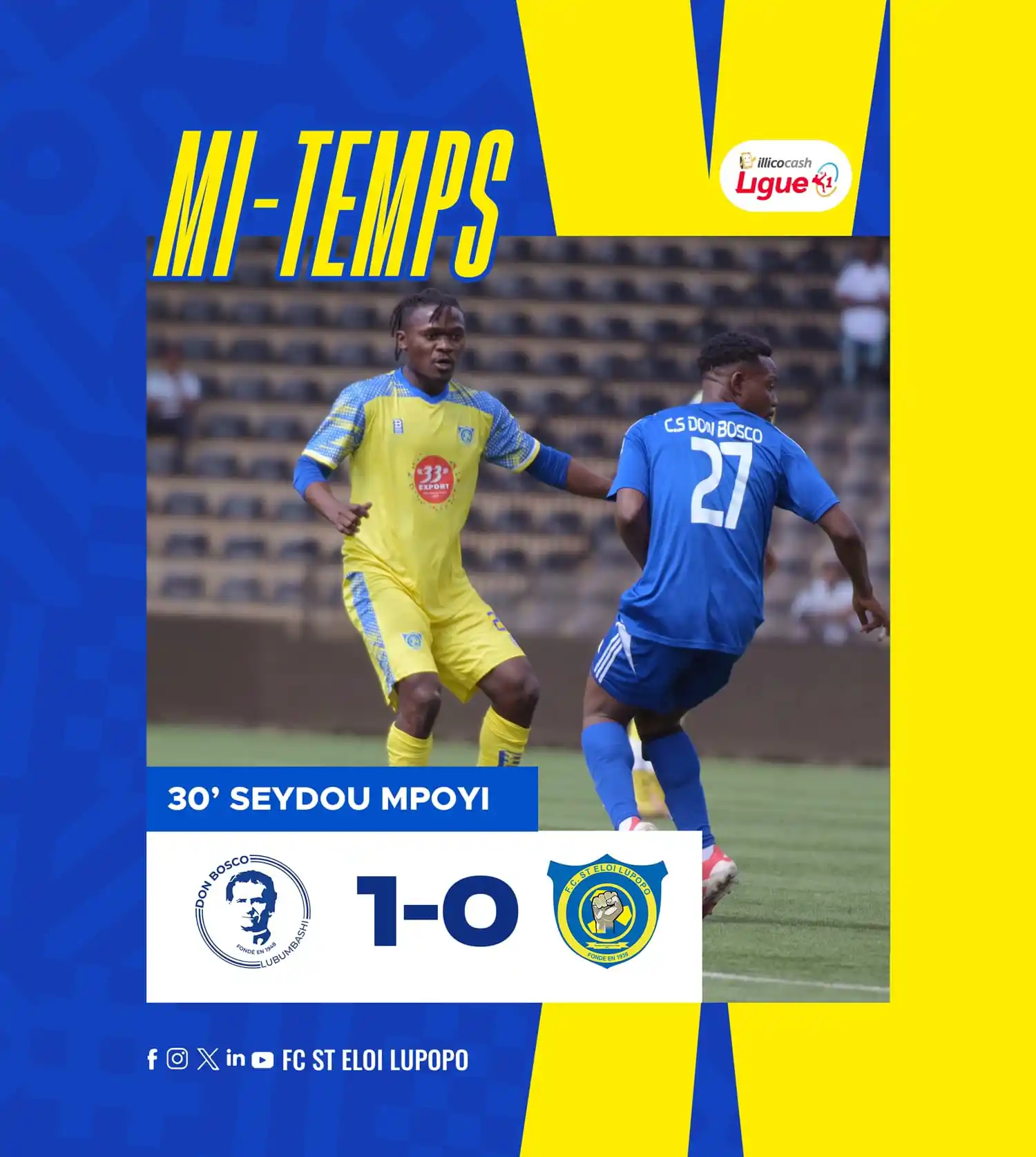 Image from FC Saint Eloi Lupopo: 🏆𝐈𝐥𝐥𝐢𝐜𝐨𝐜𝐚𝐬𝐡 𝐋𝐢𝐠𝐮𝐞𝟏 ✔️𝐏𝐥𝐚𝐲-𝐨𝐟𝐟𝐬 ⚔️ CS Don Bosc...