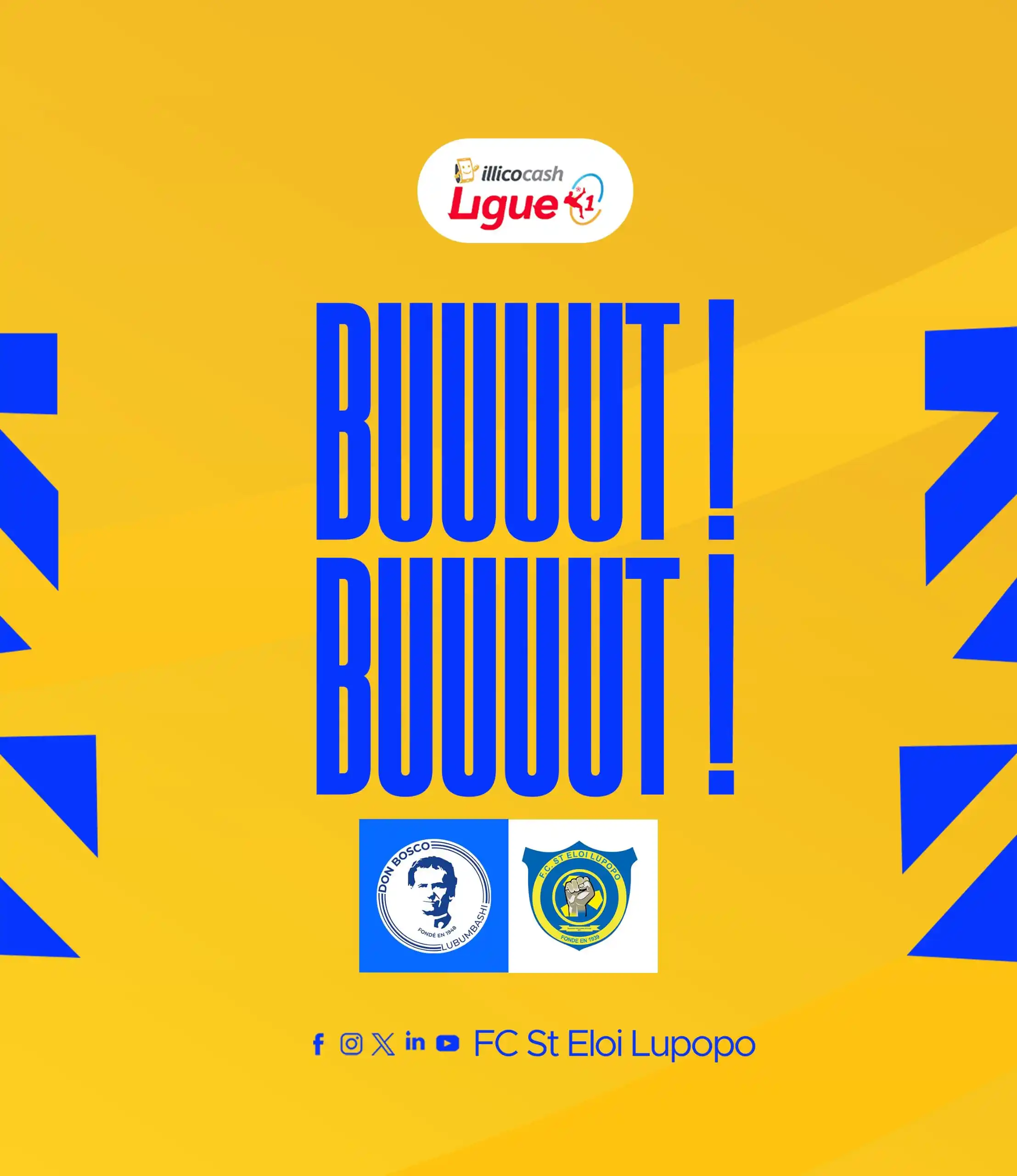 Image from FC Saint Eloi Lupopo: 🏆𝐈𝐥𝐥𝐢𝐜𝐨𝐜𝐚𝐬𝐡 𝐋𝐢𝐠𝐮𝐞𝟏 ✔️𝐏𝐥𝐚𝐲-𝐨𝐟𝐟𝐬 ⚔️ CS Don Bosc...