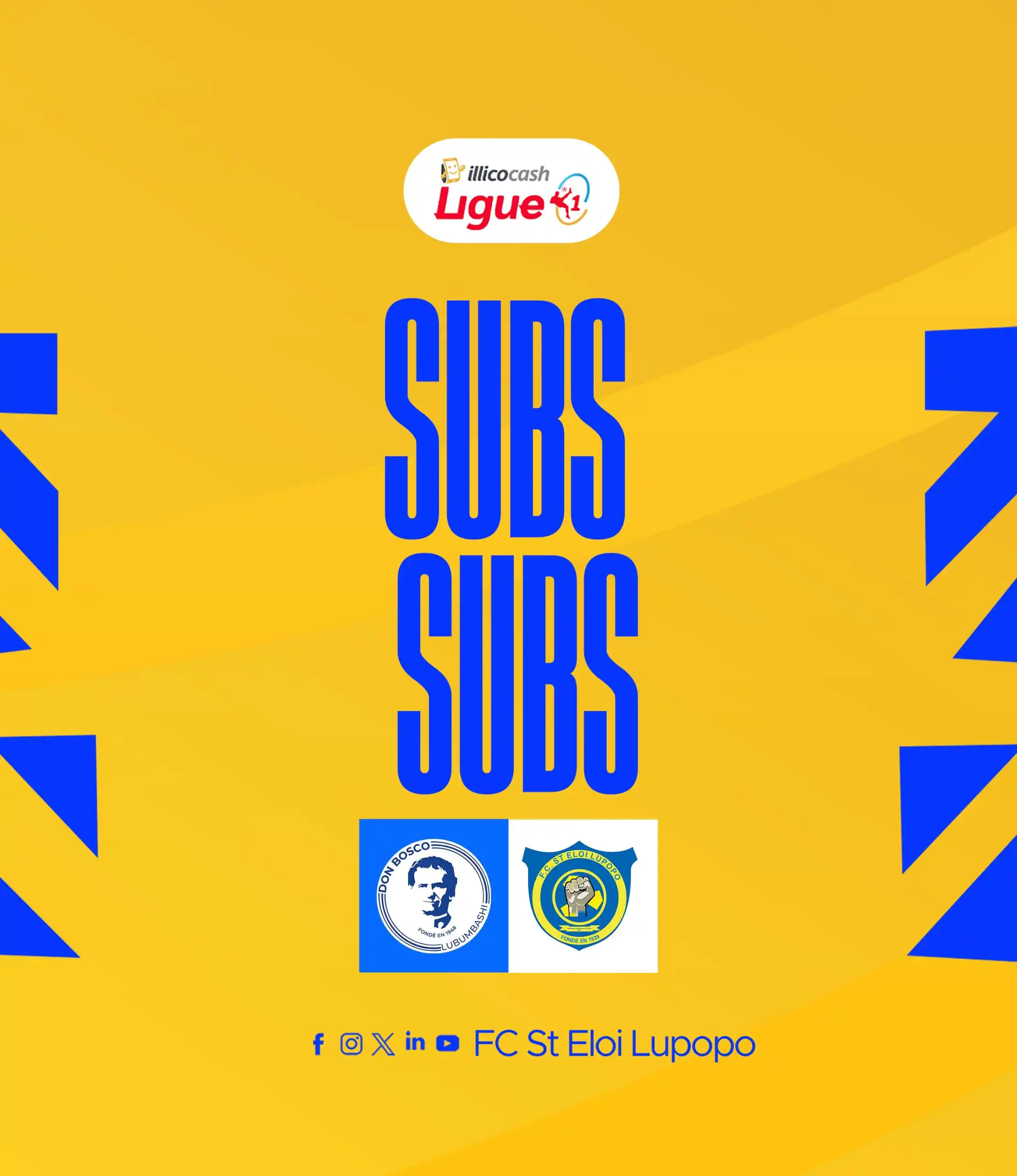 Image from FC Saint Eloi Lupopo: 🏆𝐈𝐥𝐥𝐢𝐜𝐨𝐜𝐚𝐬𝐡 𝐋𝐢𝐠𝐮𝐞𝟏 ✔️𝐏𝐥𝐚𝐲-𝐨𝐟𝐟𝐬 ⚔️ CS Don Bosc...