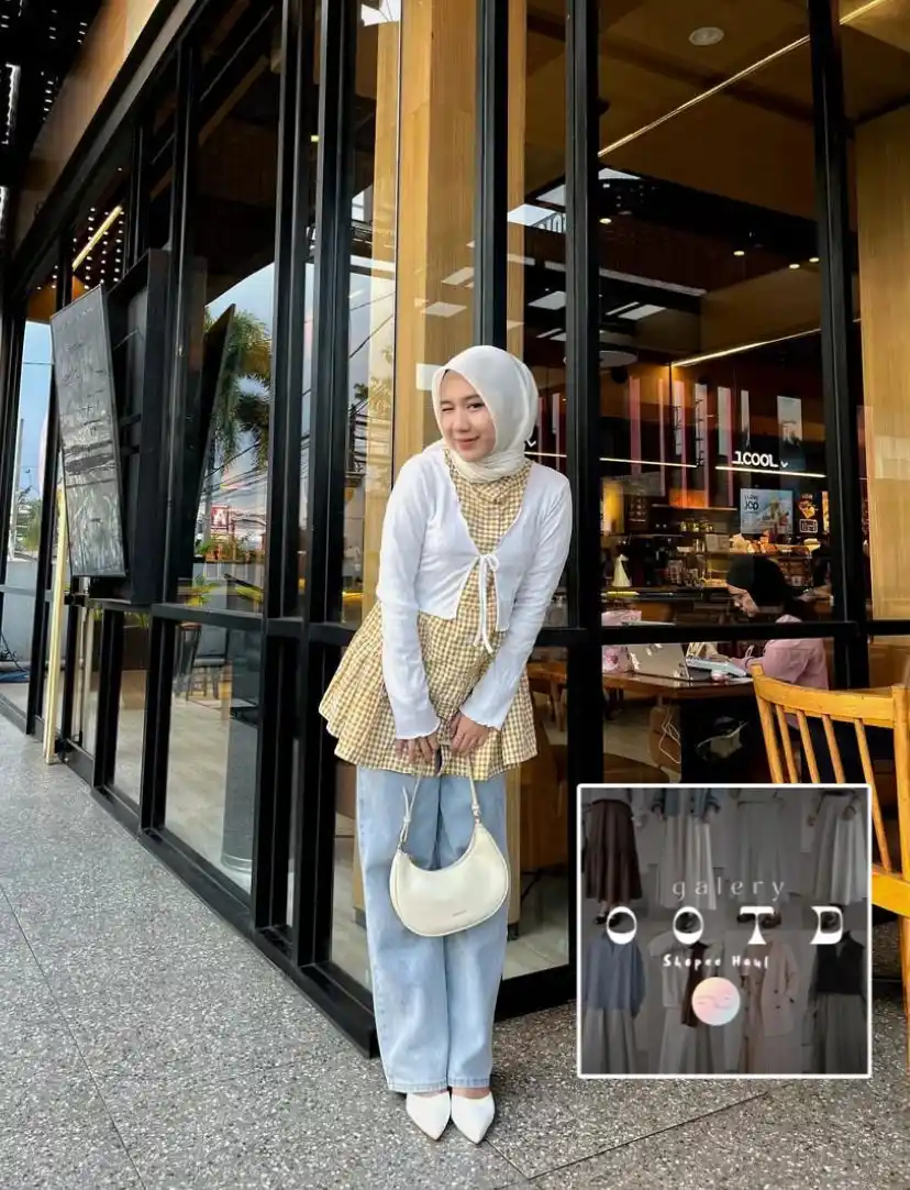 Image from ִ𐙚 𝐆𝐚𝐥𝐞𝐫𝐲 𝐎𝐎𝐓𝐃 𝜗𝜚 ࣪˖ ִ♡ : Inspirasi Outfit Hangout With Bestie✨ 🪷Hijab https://s.shopee.co.id/...