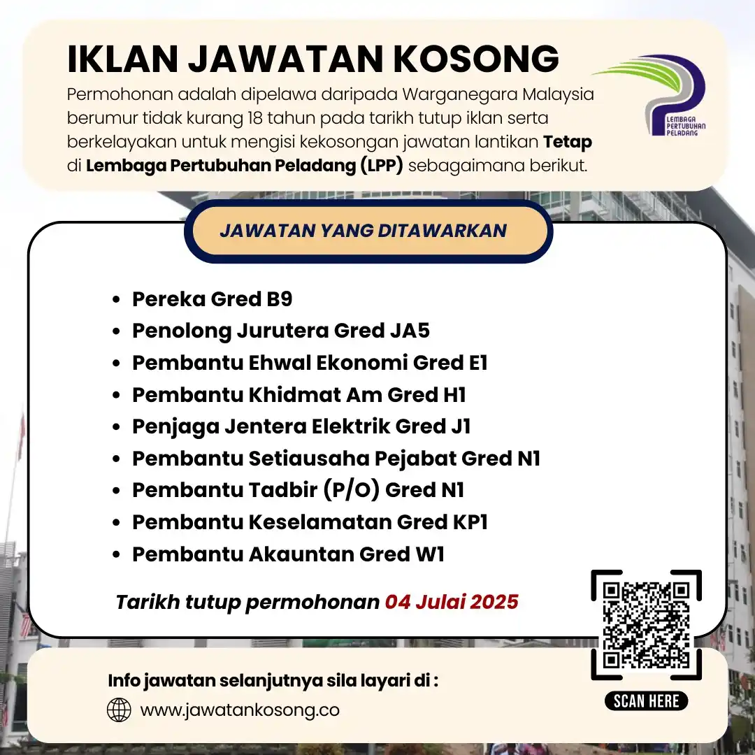 Image from Jawatan Kosong: Jawatan Kosong di Lembaga Pertubuhan Peladang (LPP). Tarikh tutup perm...