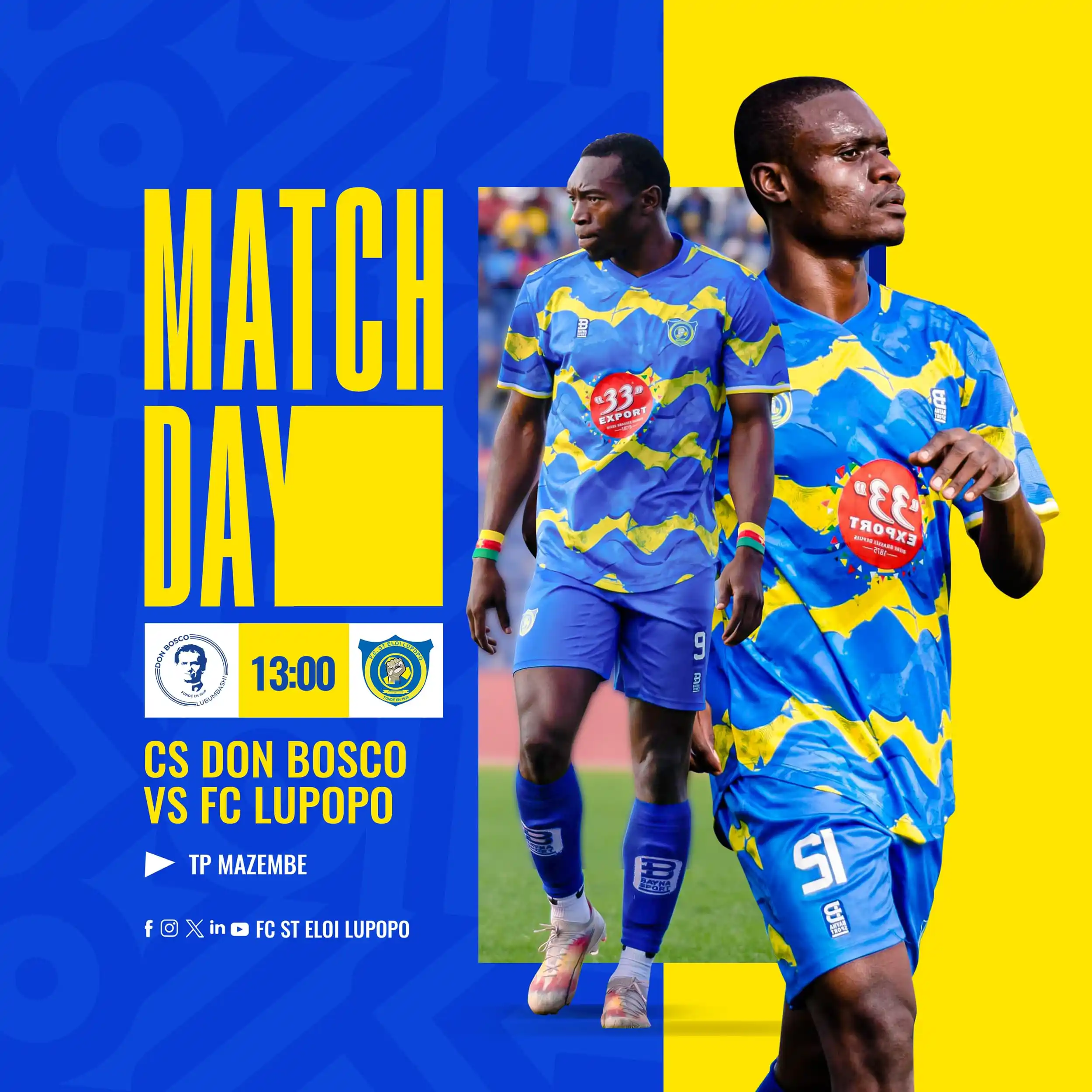 Image from FC Saint Eloi Lupopo: ⚔️ JOUR DE FIGHT 🆚 CS Don Bosco  🏆 Illicocash Ligue1 ⚽️  🏳️ Play-of...