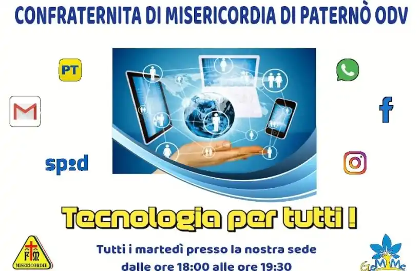 Image from 95047.it: LA MISERICORDIA DI PATERNÒ APRE LO SPORTELLO DI SUPPORTO DI BASE DIGIT...
