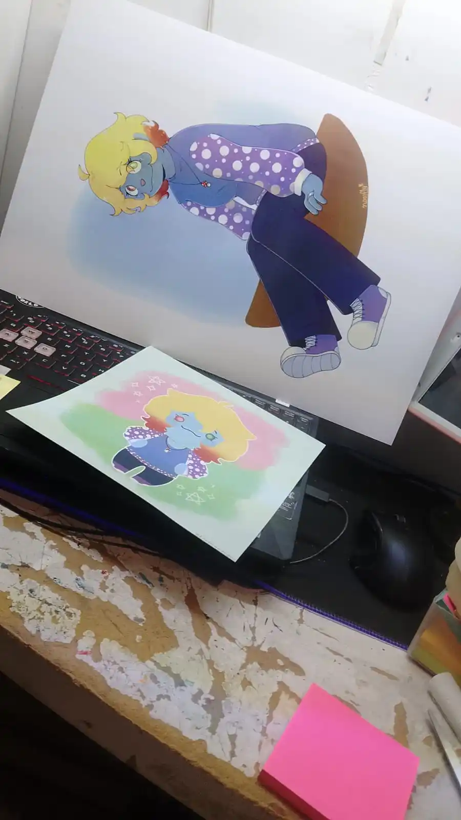 Image from 🦝🎨 MarcoonArt & Reboot's Basement 🔁🍎: [🦝🎨] Le pedí a mi padre que me imprimiera unos dibujos que me hicier...
