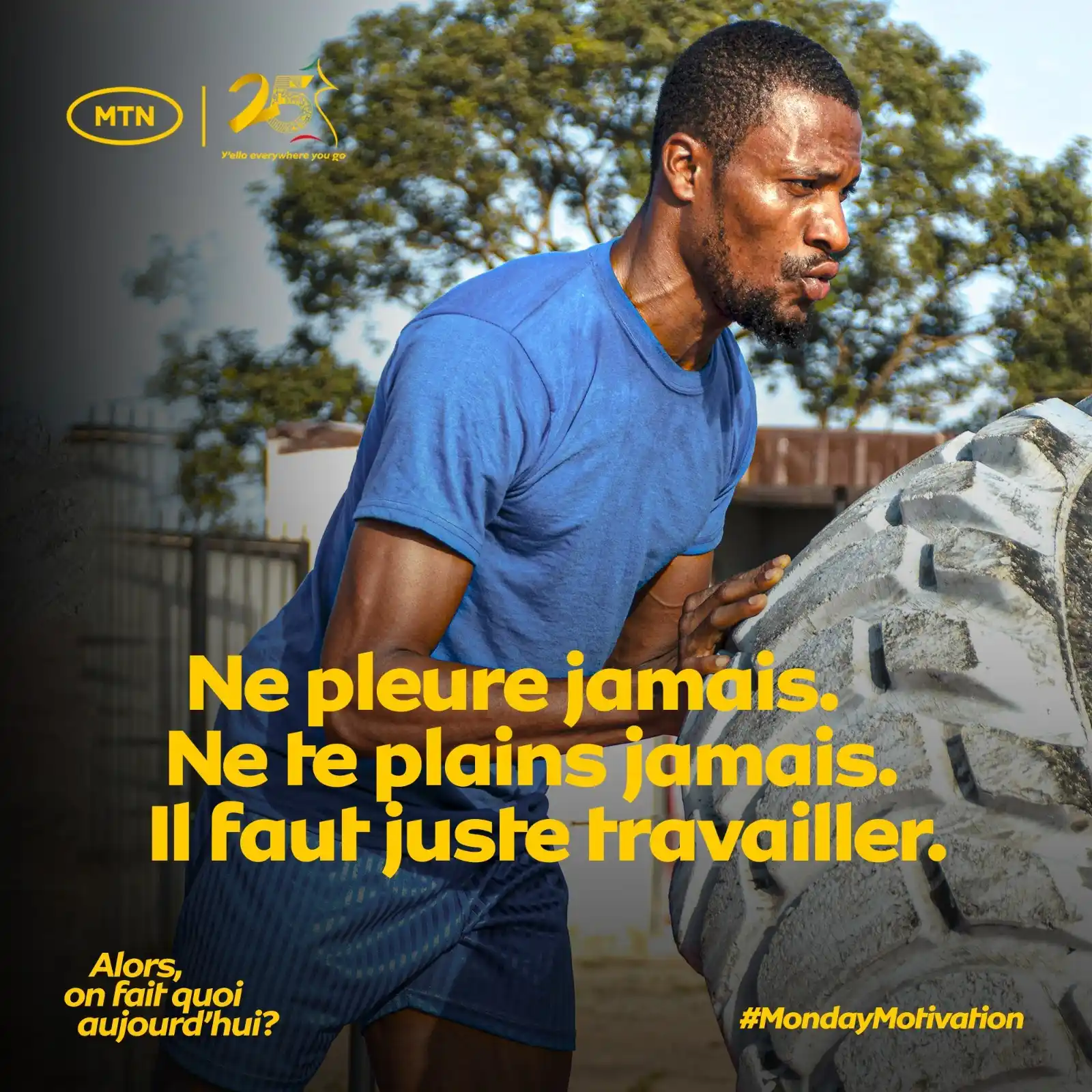 Image from MTN Cameroon: Lève-toi, il est l'heure d'aller travailler. Bon début de semaine à to...