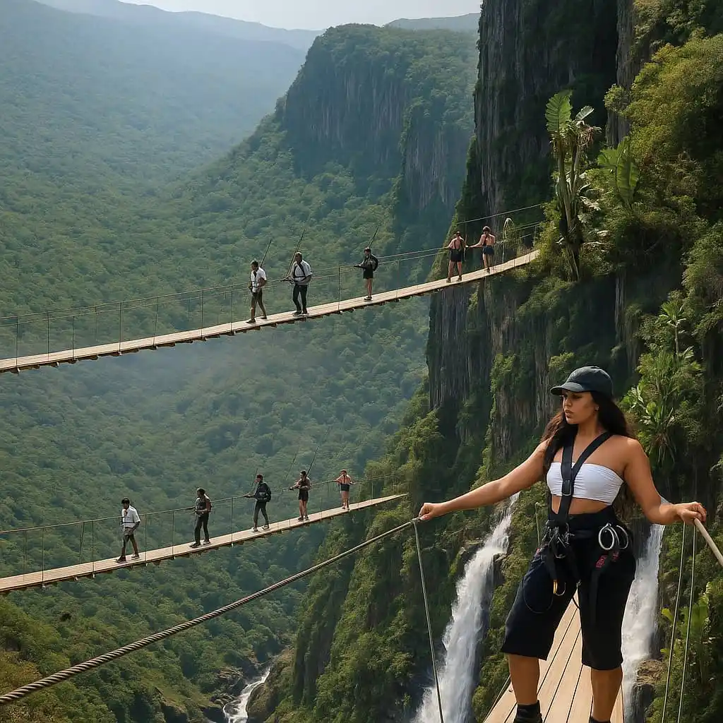Image from NHAU DZESHONA🇿🇼: *🚶🏽♂️🌉 Manheru akanaka, Would You Try the Mutarazi Falls Skywalk? ...