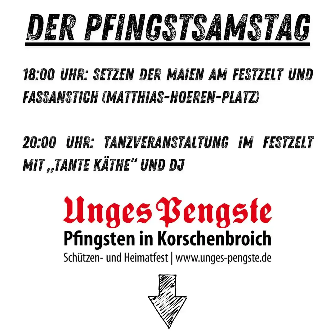 Image from Unges Pengste in Korschenbroich informiert : 🎉 Pfingstsamstag bei Unges Pengste – Auftakt mit Herz & Heimatgefühl!...