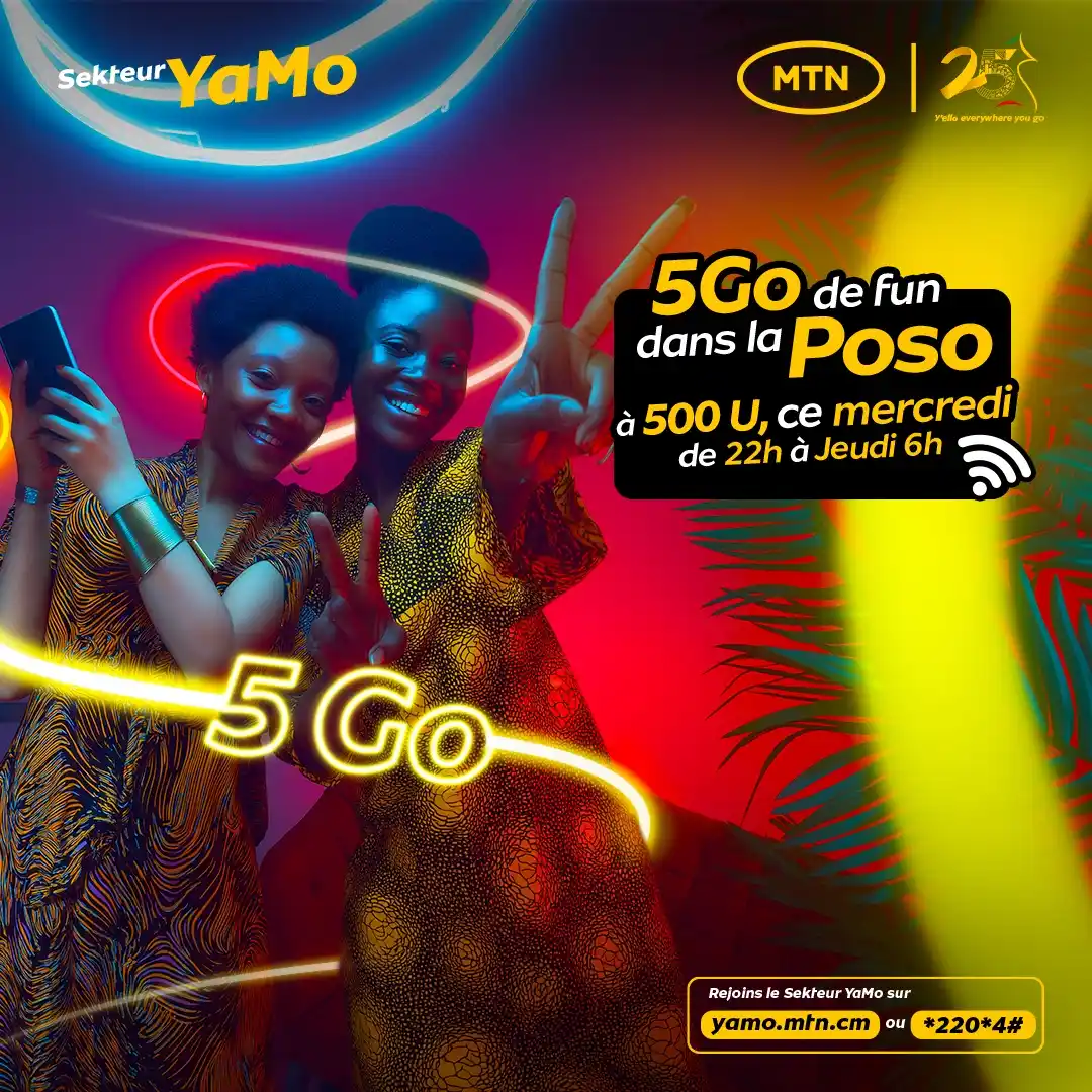 Image from MTN Cameroon: Poso du jour 🔥 La nuit t’appartient 🌙 5Go à seulement 500F de 22h à ...