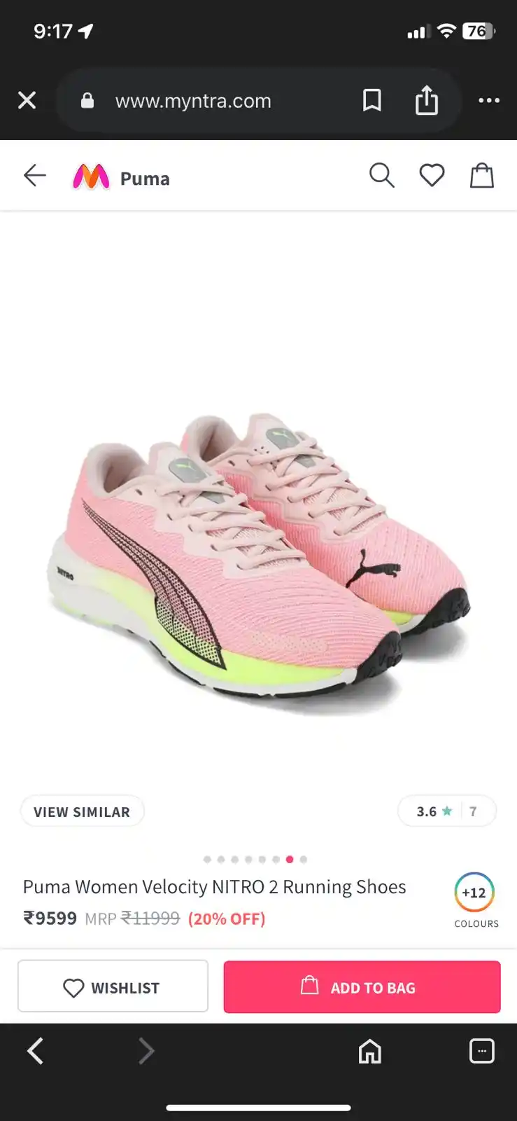 Image from Aaimz Enterprises: PUMA NITRO SIZE UK7 MRP 12000 OFFER PRICE 3600 ONLINE ORDER 882626...
