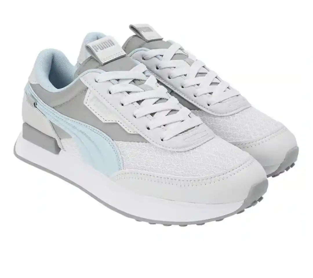 Image from Aaimz Enterprises: PUMA WOMEN'S FUTURE RIDER PASTEL GREY SNEAKERS UK4 MRP 9000 OFFER PRIC...