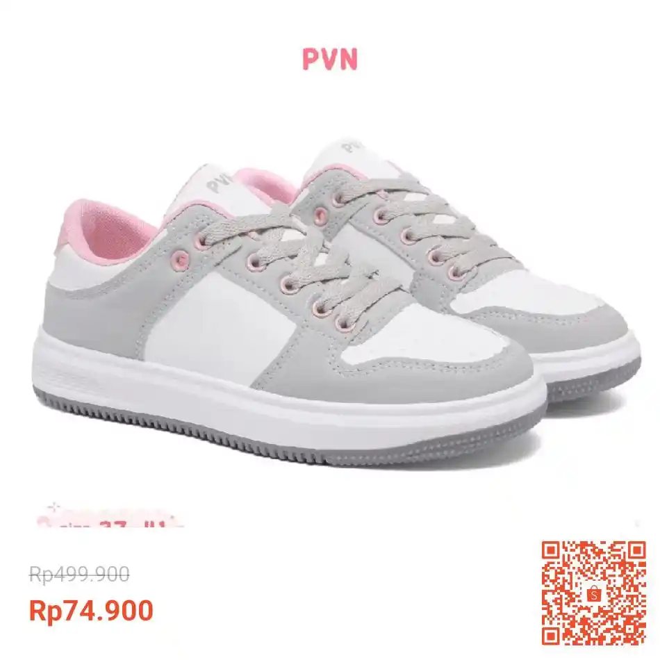 Image from Racun Shopee (Papa Shopee): PVN Suzy Sepatu Sneakers Wanita Sport Shoes Abu 115    https://s.shope...