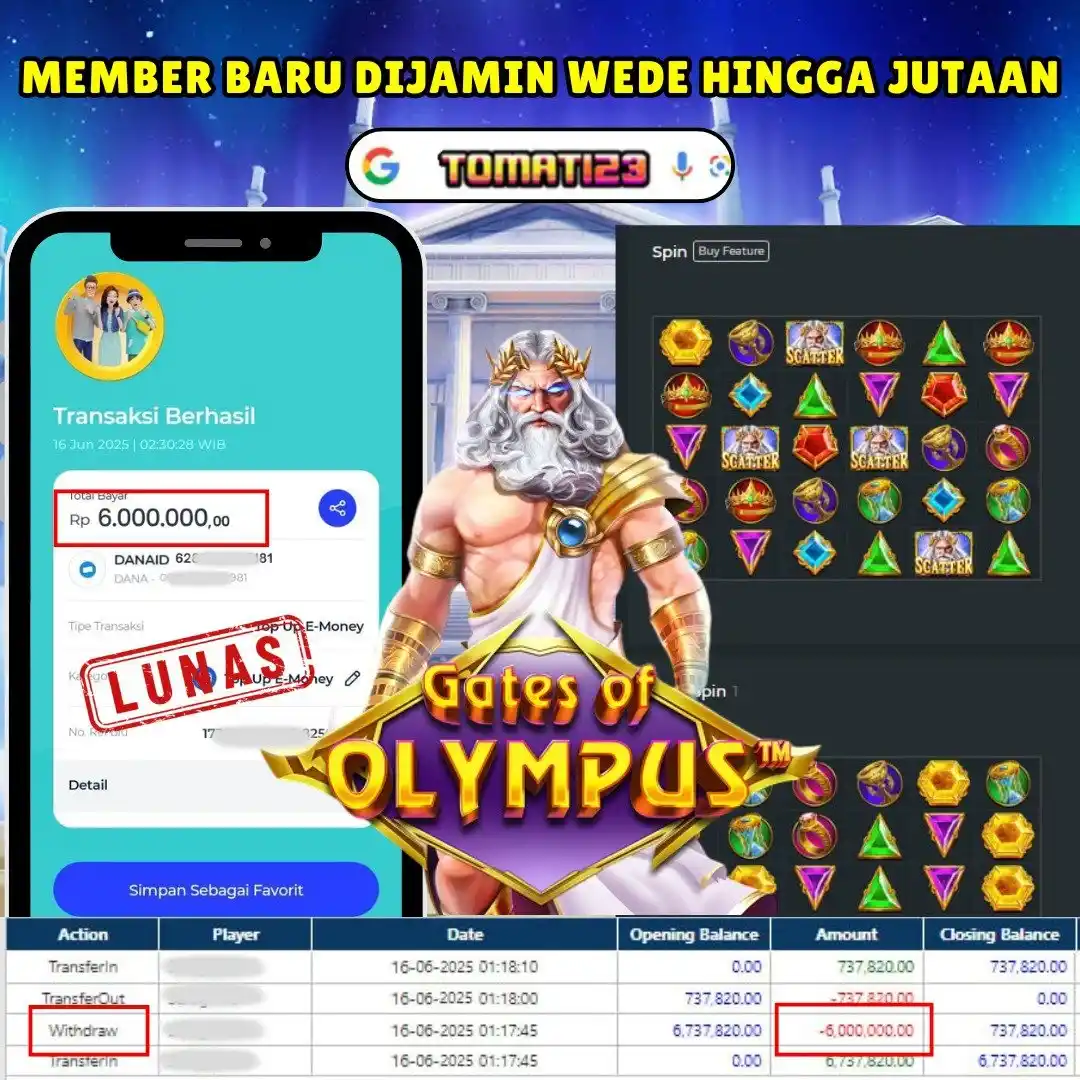 Image from INFO DANA KAGET BERBAGI: 🔥RAIH MAXWIN MU HANYA DI GATES OF OLYMPUS🔥 Selamat kepada : 🎮 User...