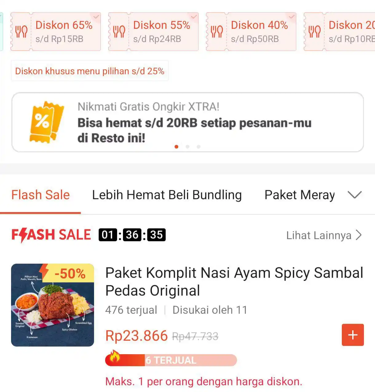 Image from Racun Shopee (Papa Shopee): Spicy Si Paman, Chicken & Wings Komboin voucher diskon checkout mura...