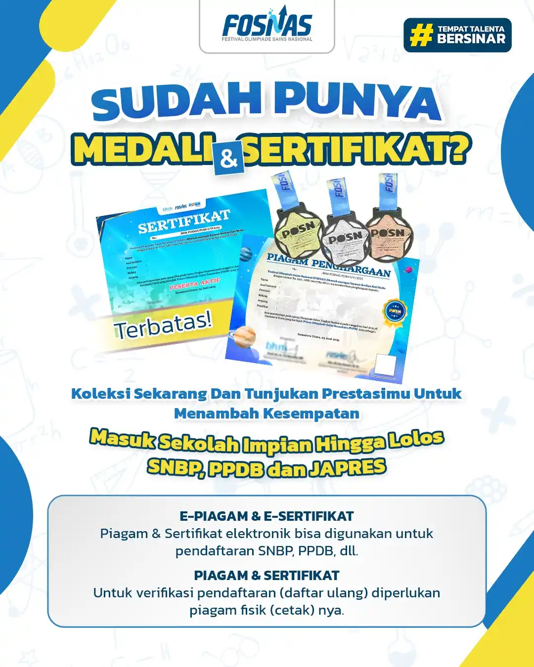 Image from Fosnas.id: SUDAH PUNYA MEDALI DAN SERTIFIKAT? KOLEKSI SEKARANG DAN TUNJUKAN PREST...