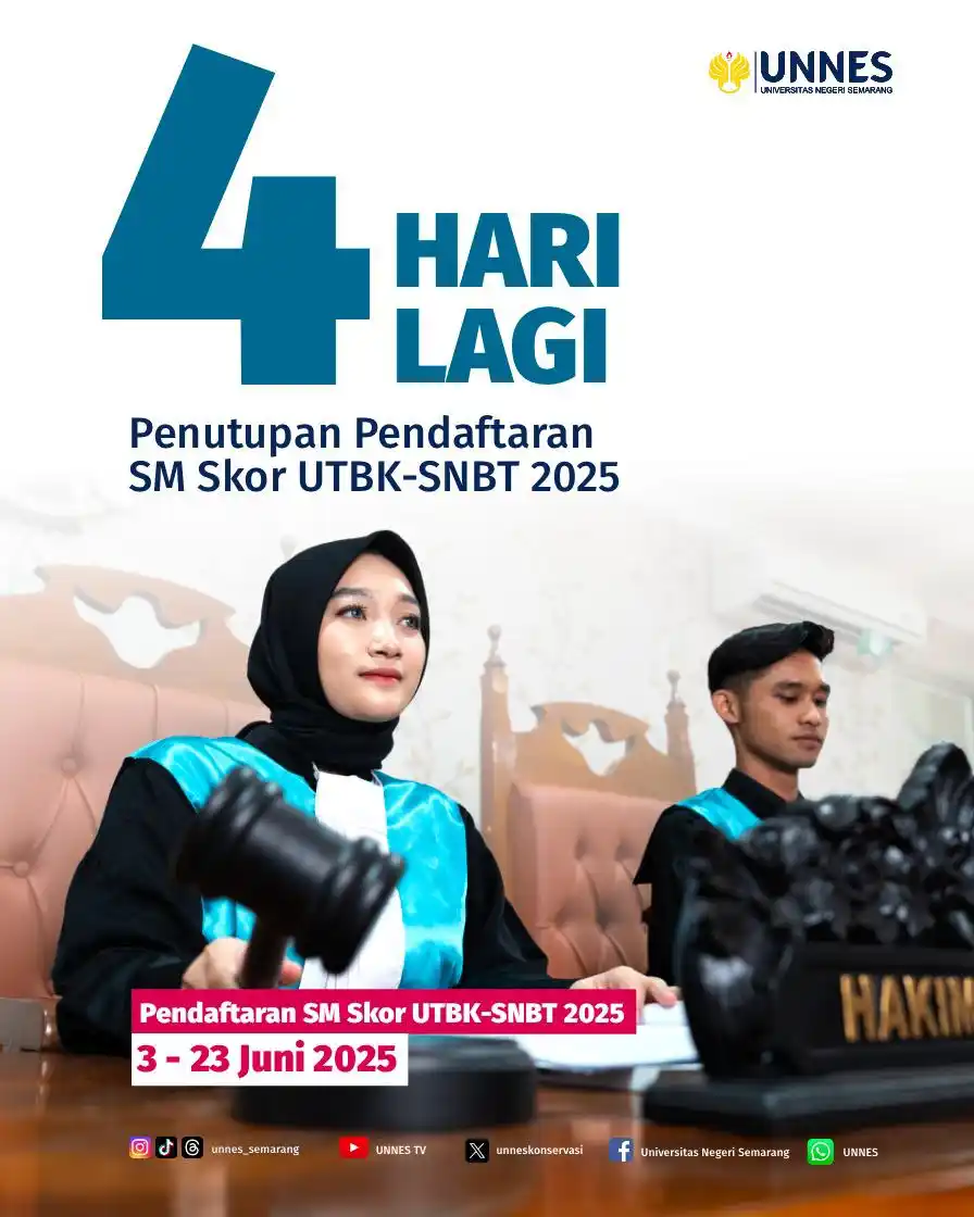 Image from UNNES: 4 Hari lagi penutupan pendaftaran SM Skor UTBK 2025, manfaatkan waktu ...