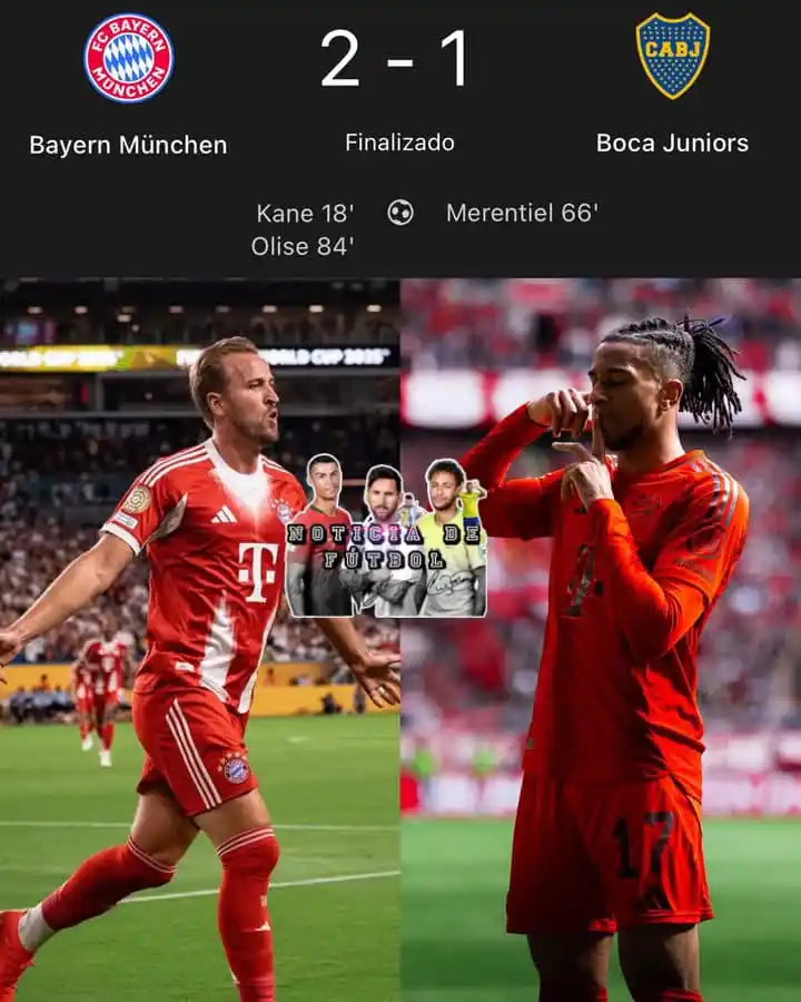 Image from Noticia De Fútbol: ¡¡BAYERN LE GANÓ A BOCA!! 🚨🇩🇪  El Bayern Múnich le 𝗚𝗔𝗡𝗢́ 𝟮-𝟭 ...