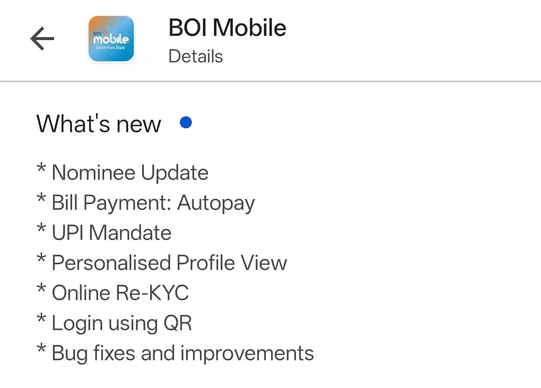Image from Helping Hands🤝 मद्द का हाथ बढ़ाते रहे ।: *BOI Omni Neo New Update*  Now Re-Kyc Can be done by using the App...