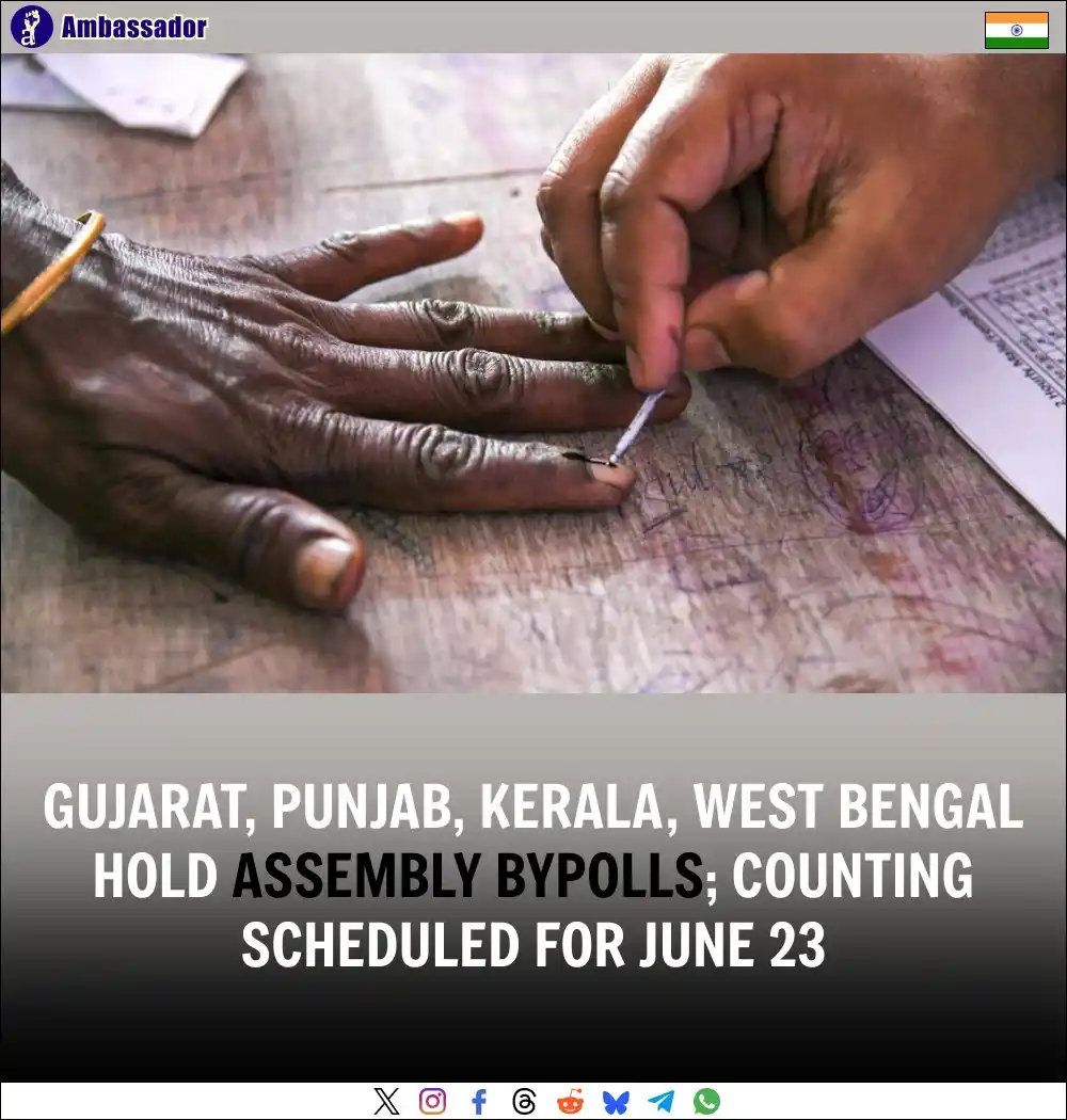 Image from Ambassador: Bypolls to five assembly seats across Gujarat, Punjab, Kerala, and Wes...