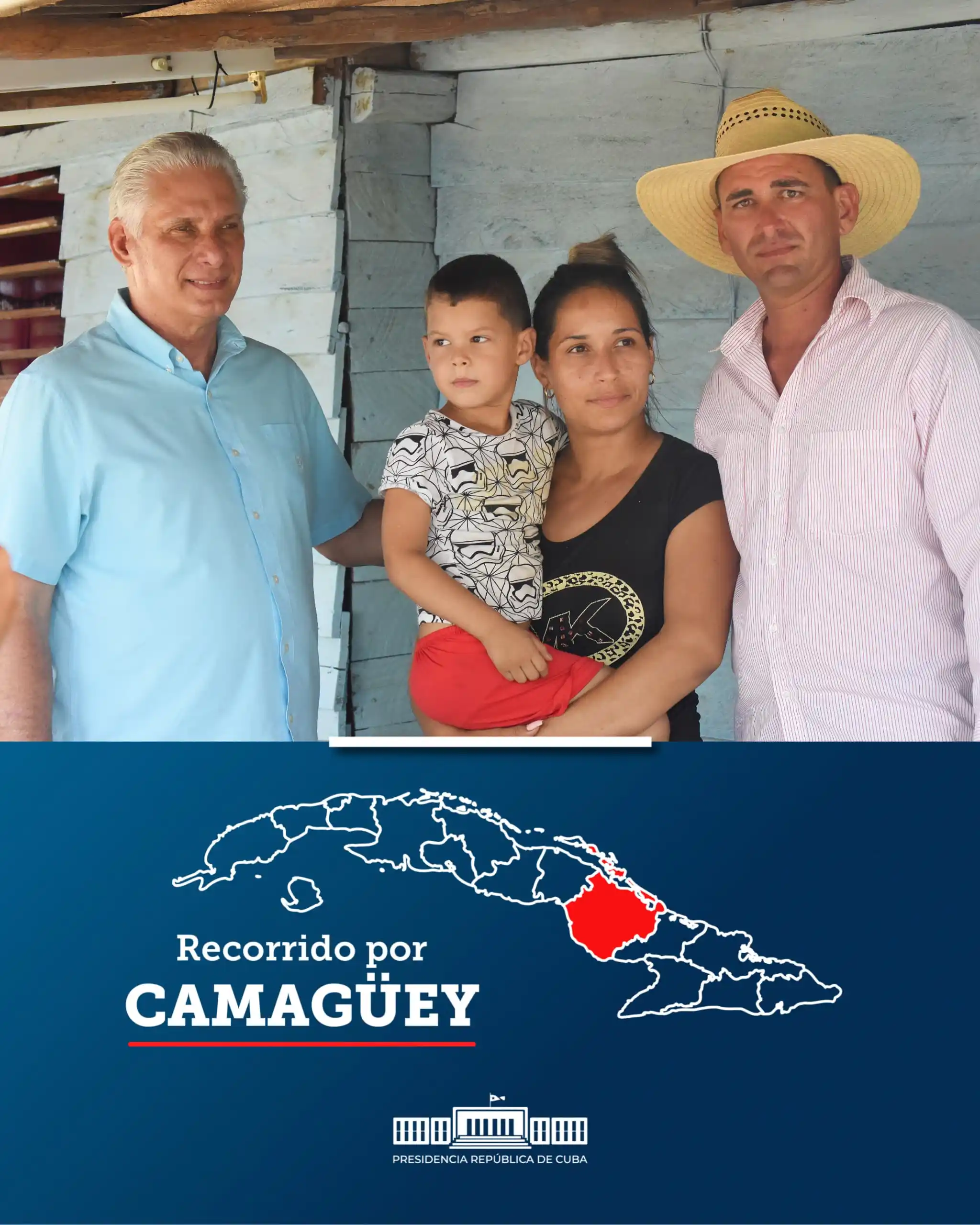Image from Presidencia de Cuba: 🇨🇺| *Luego de visitar Río Cauto y Cauto Cristo en Granma, el preside...