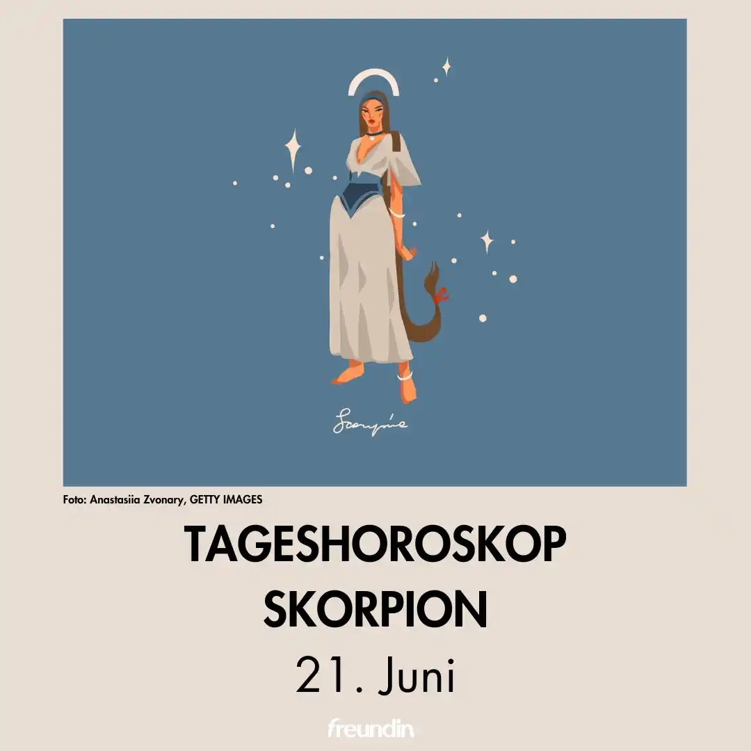 Image from freundin | Sternzeichen Skorpion Horoskop ♏: Du bist heute etwas aus dem Gleichgewicht und neigst zu unvorhersehbar...