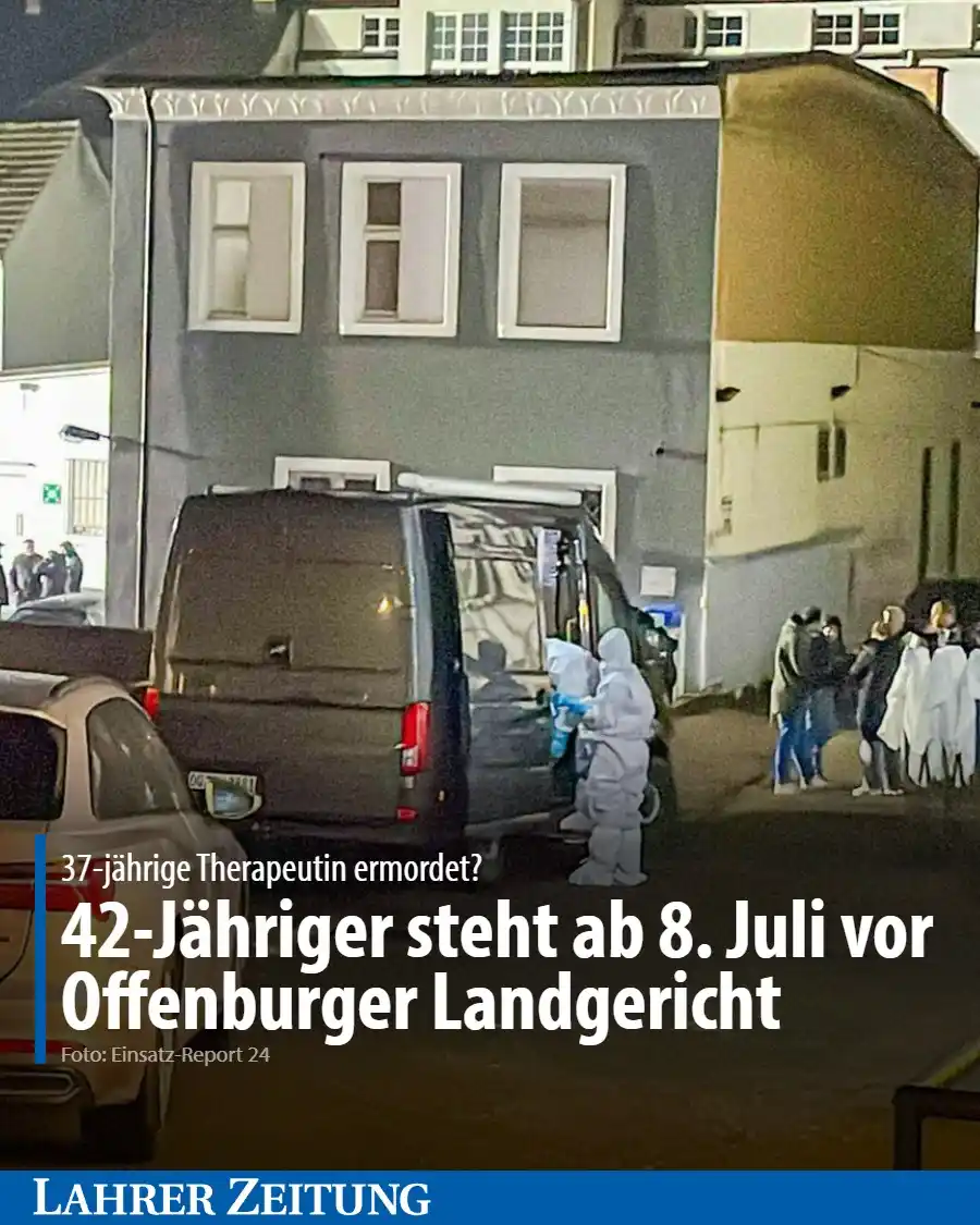 Image from Lahrer Zeitung: Ein Mann, der im Februar in Offenburg eine 37-Jährige getötet haben so...