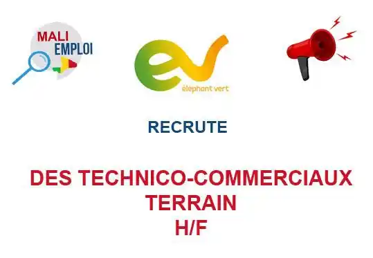 Image from Mali Emploi🇲🇱🇲🇱: 🔥🔥🔥🔥🔥🔥🔥🔥🔥 ELEPHANT VERT LAI RECRUTE DES TECHNICO-COMMERCIAUX...