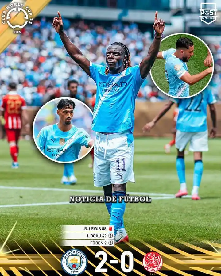 Image from Noticia De Fútbol: 🏆 Final | El Manchester City cumple en su debut en el Mundial de Club...