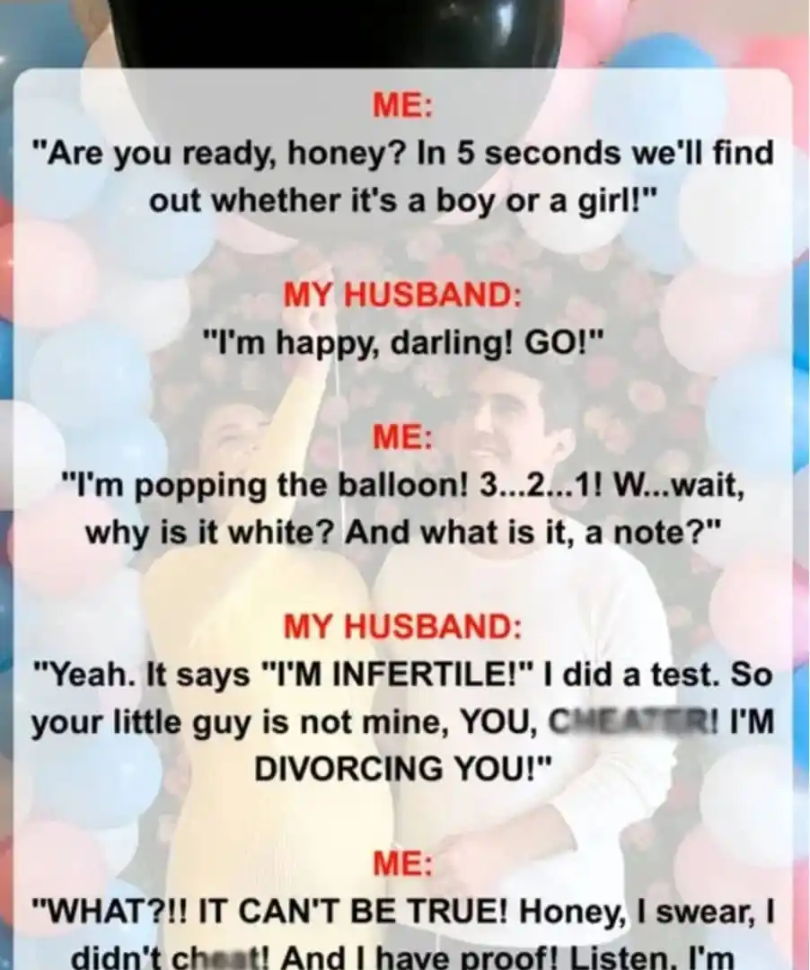 Image from Kennie_printz | Whatsapp Channel: Gender Reveal Event Goes Awry as Husband Declares to Pregnant Wife He’...