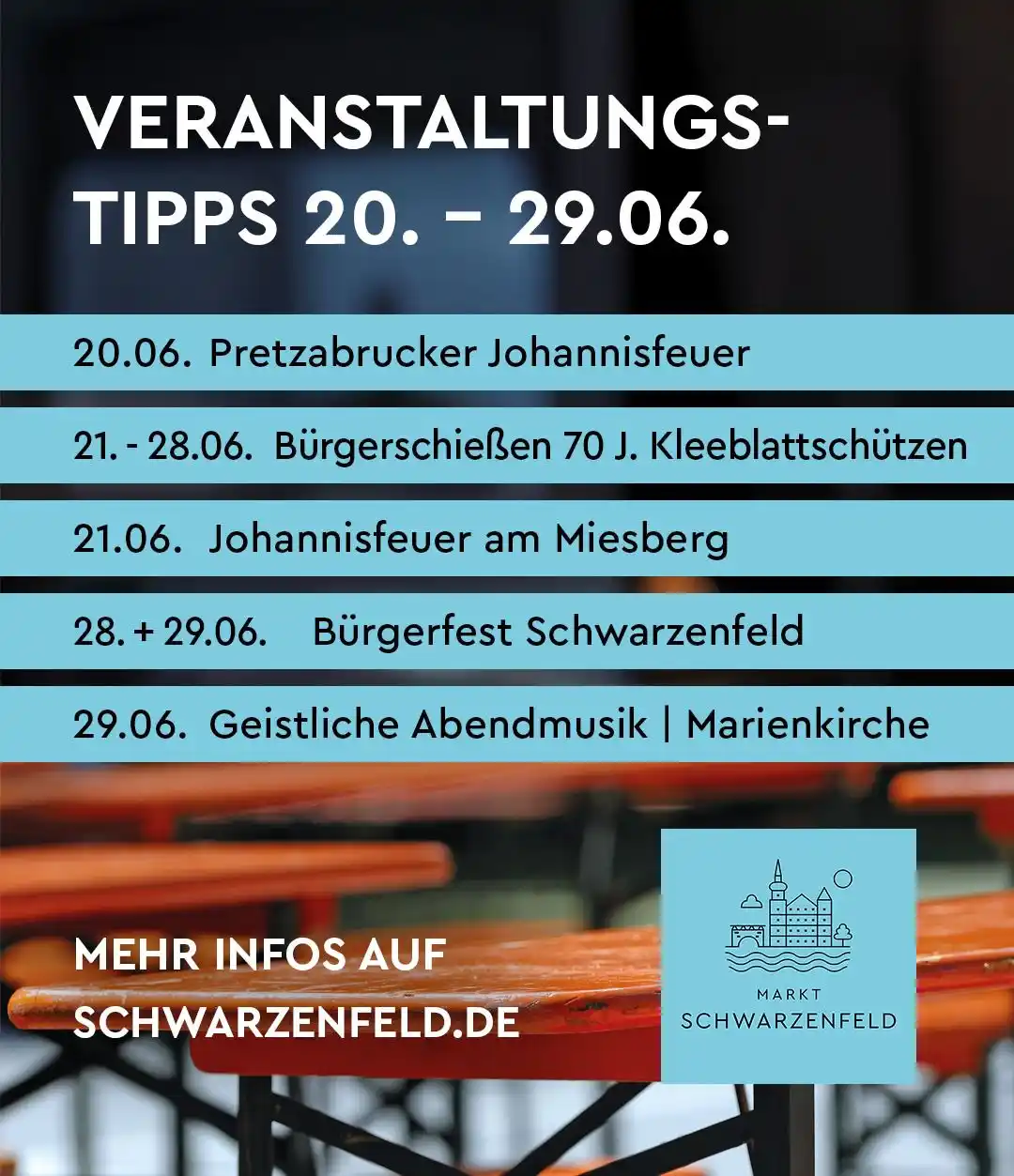 Image from Markt Schwarzenfeld: Hier kommen die *Veranstaltungstipps* für die nächsten Tage! Mehr zum ...