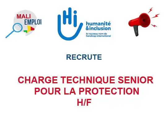 Image from Mali Emploi🇲🇱🇲🇱: 🔥🔥🔥🔥🔥🔥🔥🔥🔥 HUMANITE ET INCLUSION RECRUTE SENIOR TECHNICAL OFF...