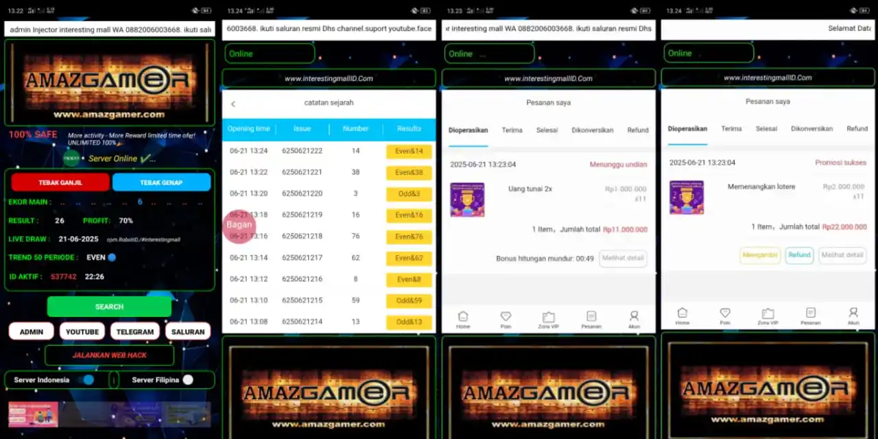 Image from 🕵️ MASTER HACK GAMERS 🕵️: Injector interesting mall, widtraw lagi cis 🥳 22 jt https://wa.me/mes...